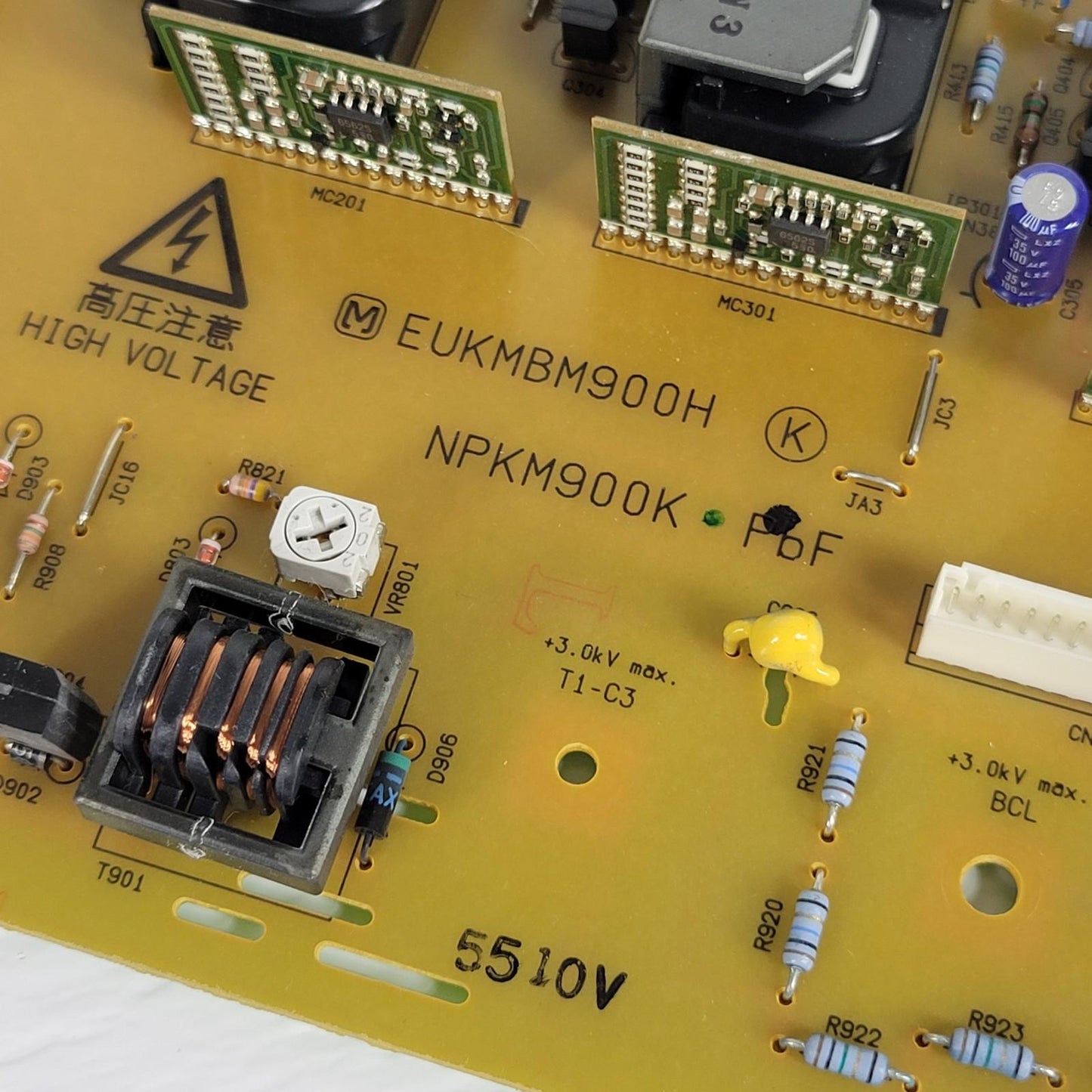 Konica Minolta Bizhub C351 EUKMBM900H High Voltage Power Supply Board NPKM900K