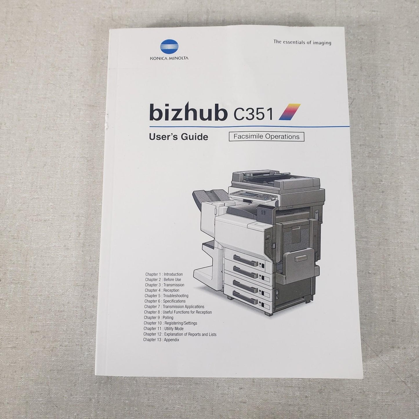 Konica Minolta Bizhub C351 Copier Scanner User Manual Collection Troubleshooting