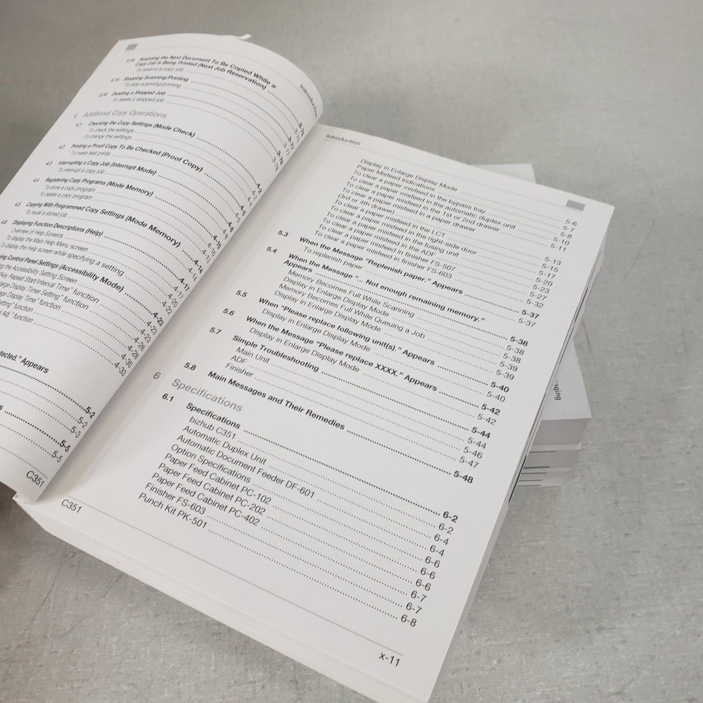 Konica Minolta Bizhub C351 Copier Scanner User Manual Collection Troubleshooting