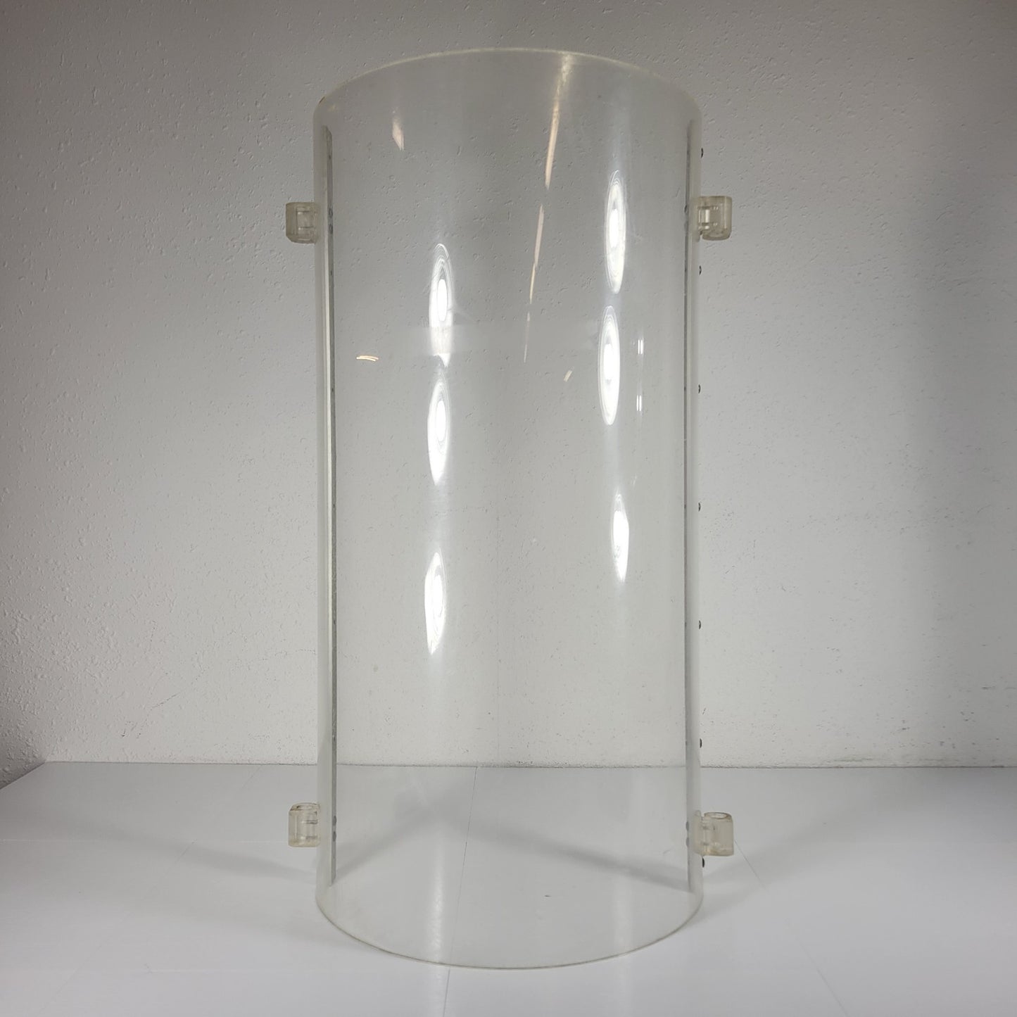 I^2R Lab Guard Rounded Lab Safety Shield 30" H 15 3/8" Wide w/ 9/16" ID Hinges
