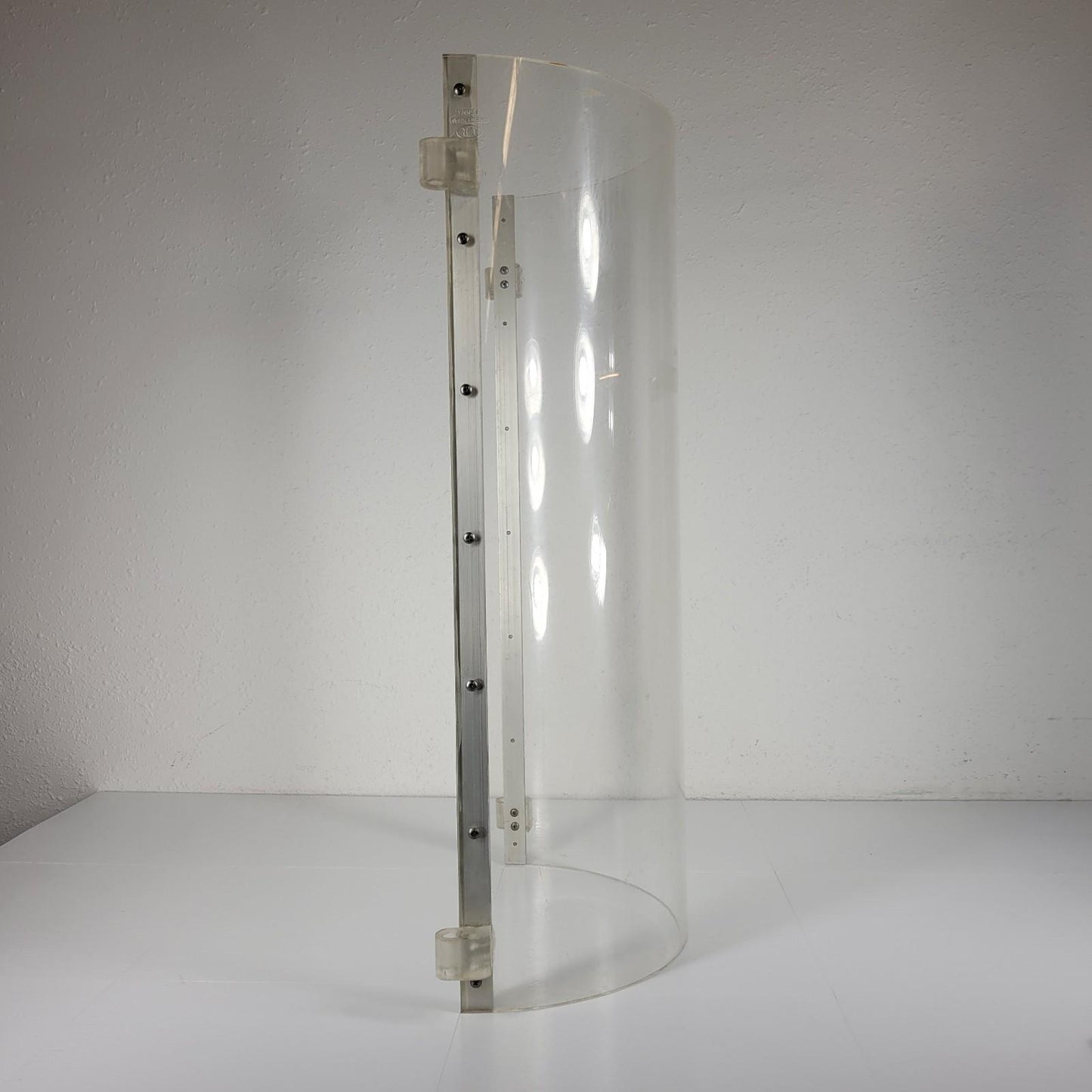 I^2R Lab Guard Rounded Lab Safety Shield 30" H 15 3/8" Wide w/ 9/16" ID Hinges