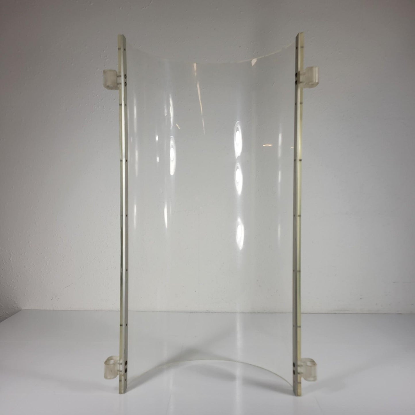 I^2R Lab Guard Rounded Lab Safety Shield 30" H 15 3/8" Wide w/ 9/16" ID Hinges