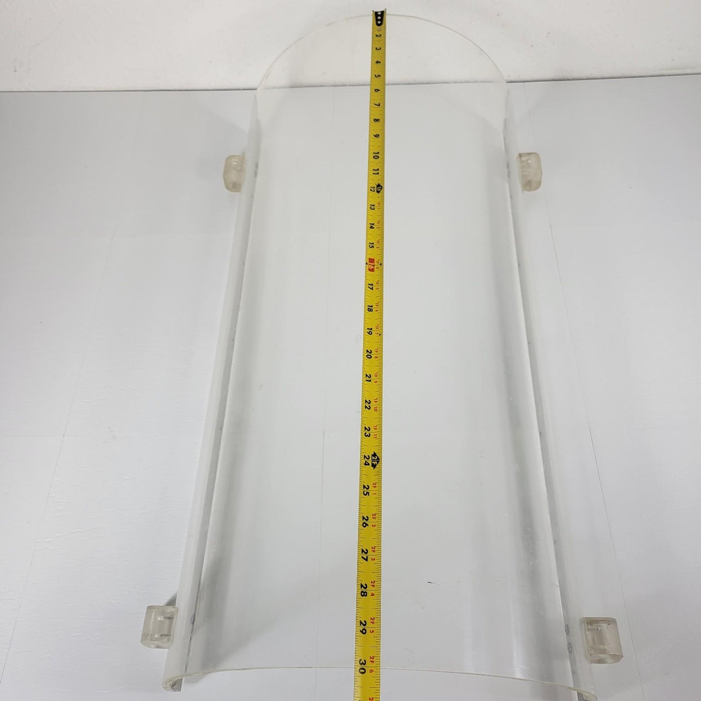 I^2R Lab Guard Rounded Lab Safety Shield 30" H 15 3/8" Wide w/ 9/16" ID Hinges