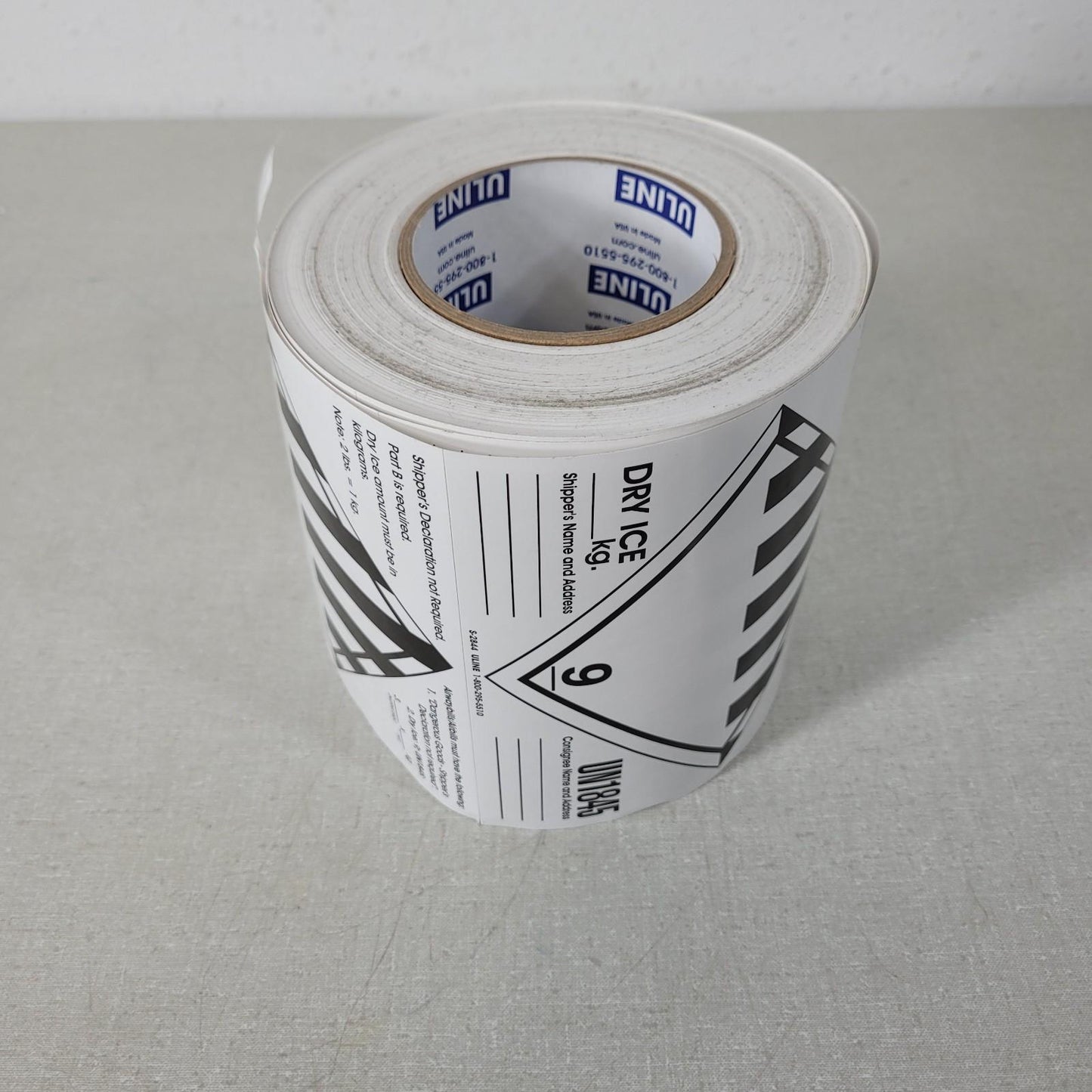 PARTIAL Uline S-2844 D.O.T. Hazard Labels Misc 9 Dry Ice 6 x 6" Permanent Adhes
