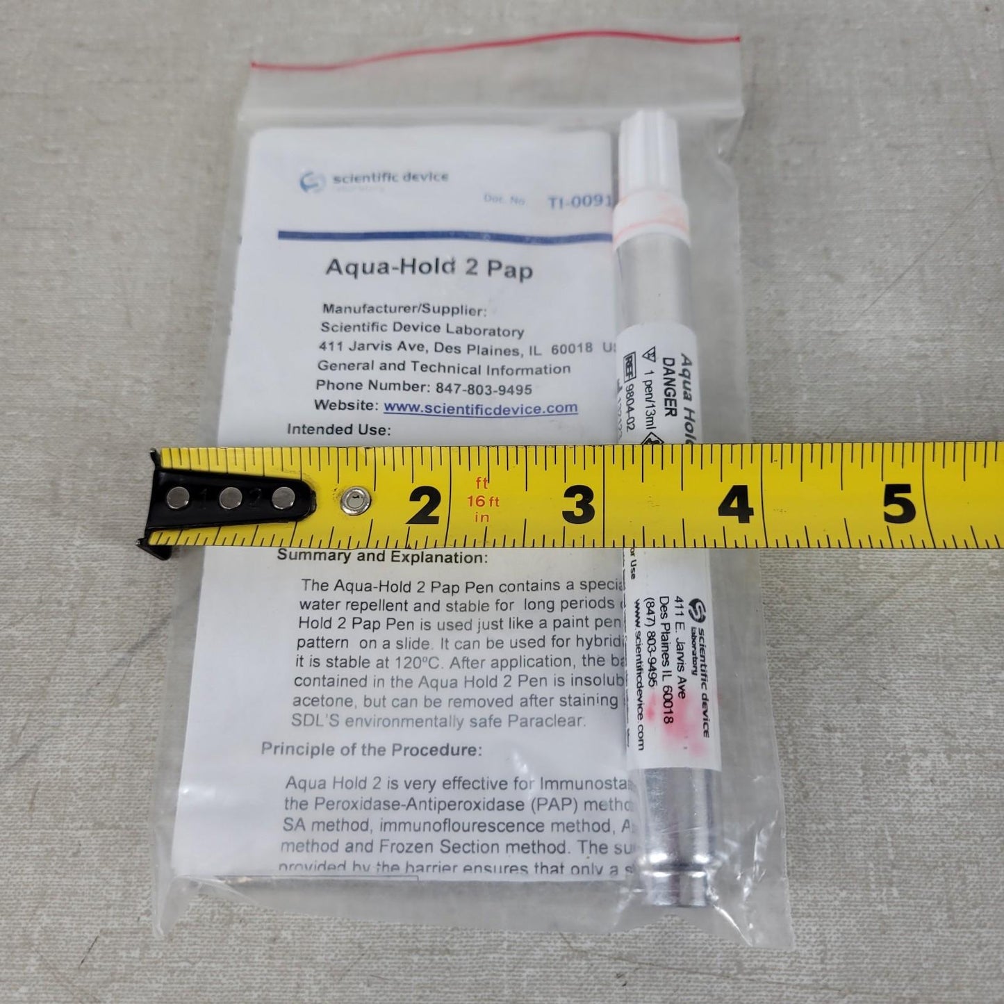 Laboratory Aqua Hold 2 Red 980402 Pap Pen Slide Liquid Repellent Barrier
