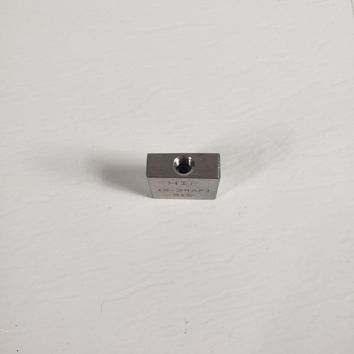 HIP 15-24AF1 4-Way Taper Seal Cross 15,000 PSI 316 Stainless High Tensile Steel