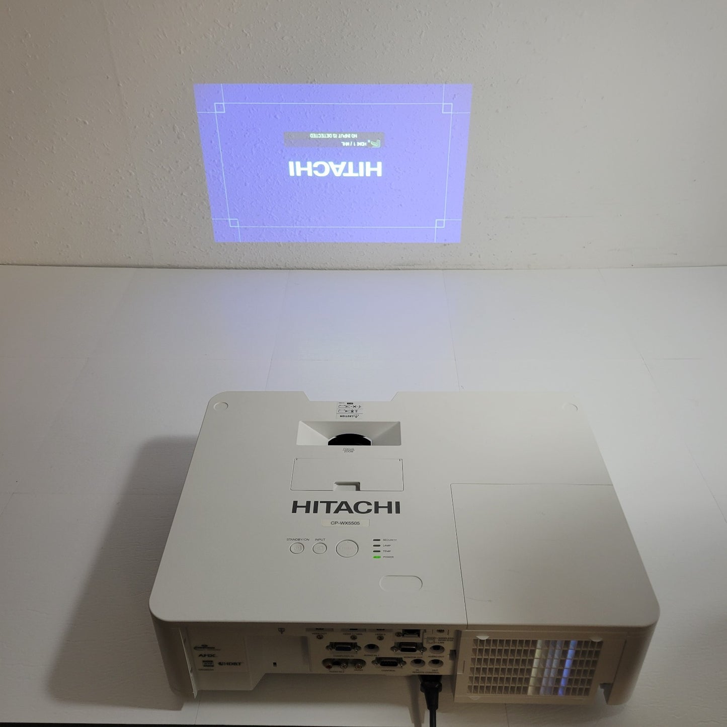 Tested Works Hitachi CP-WX5505 3LCD Projector 5000 Lumen 1080p 14,442 Lamp Hours