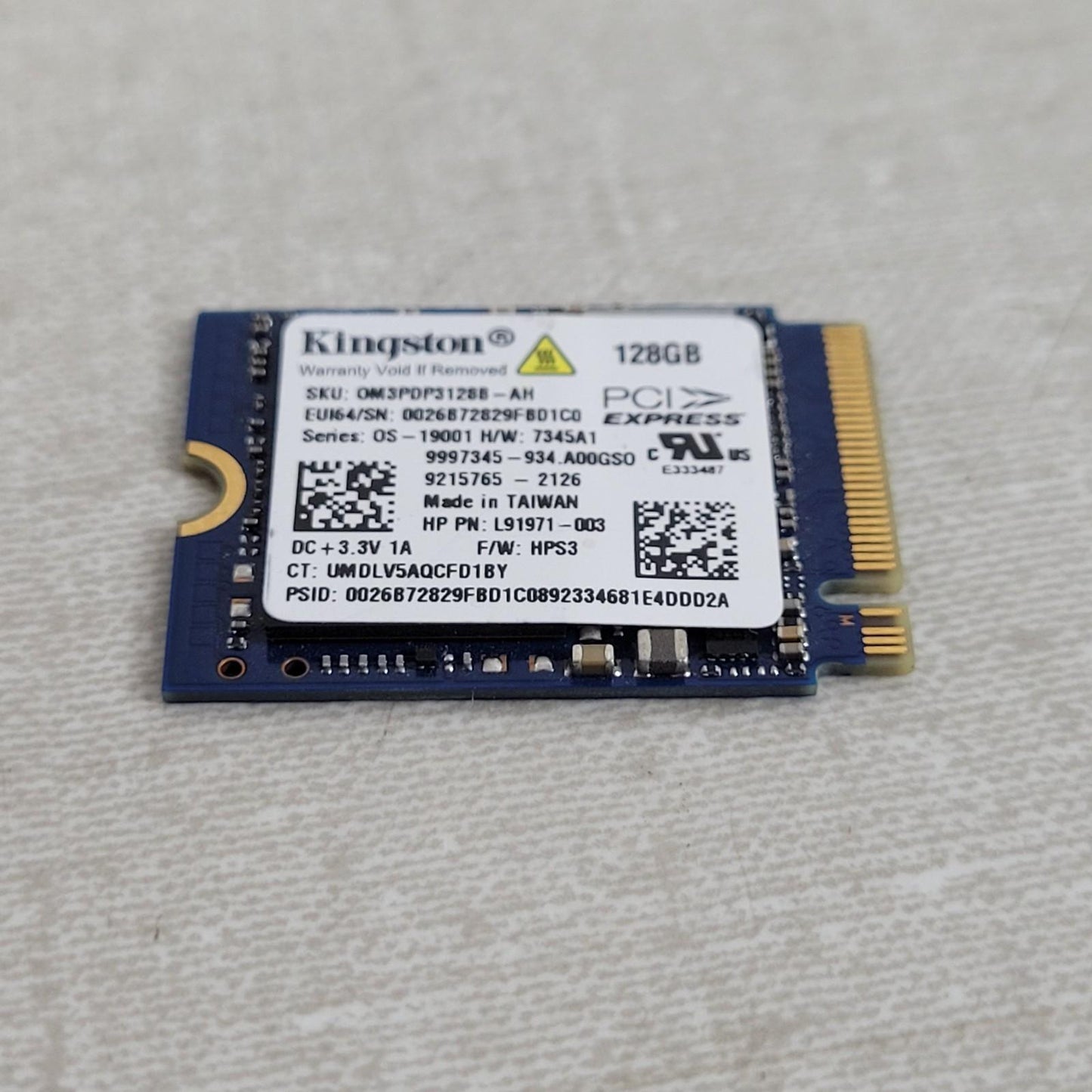 Kingston 128GB Gaming M.2 2230 Internal Solid State Drive L91971-003