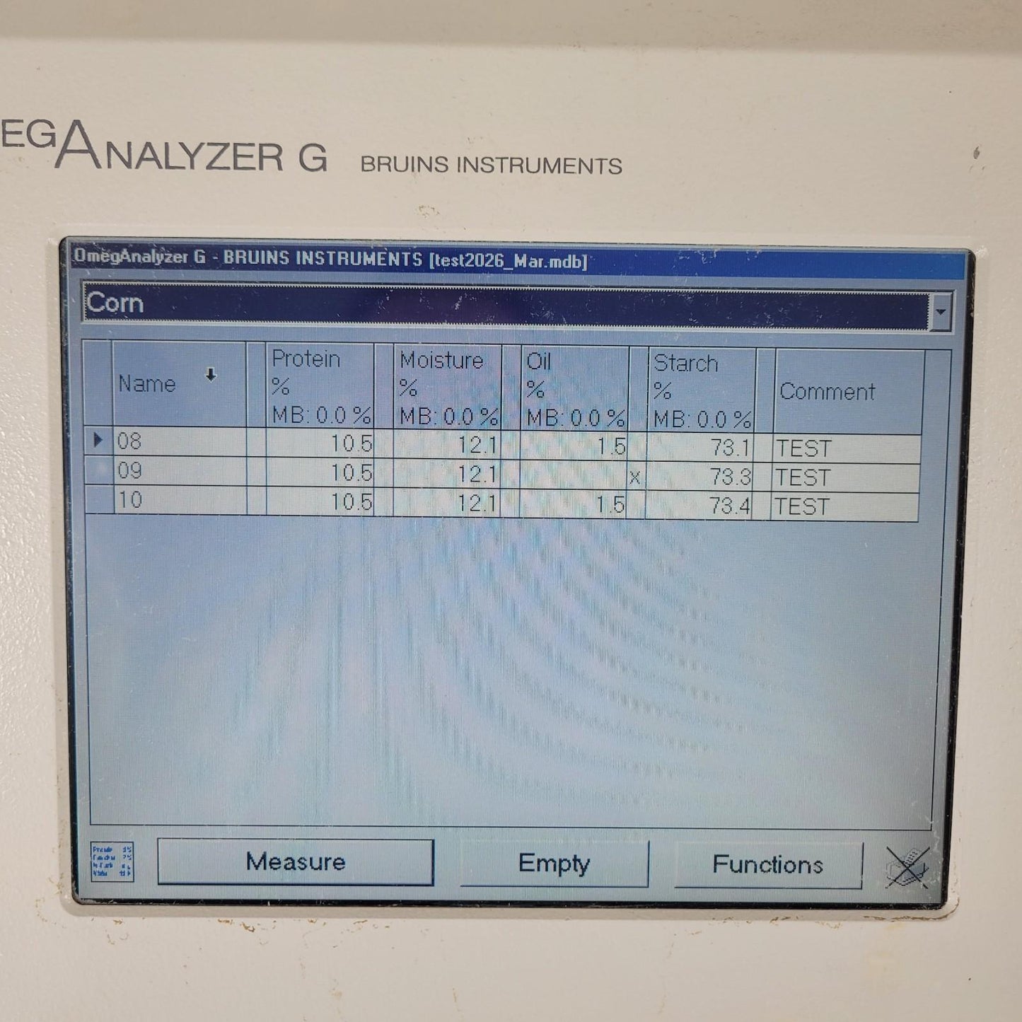 TESTED Bruins OmegAnalyzer G NIR Grain Analyzer Wheat Barley Corn Protein Moist