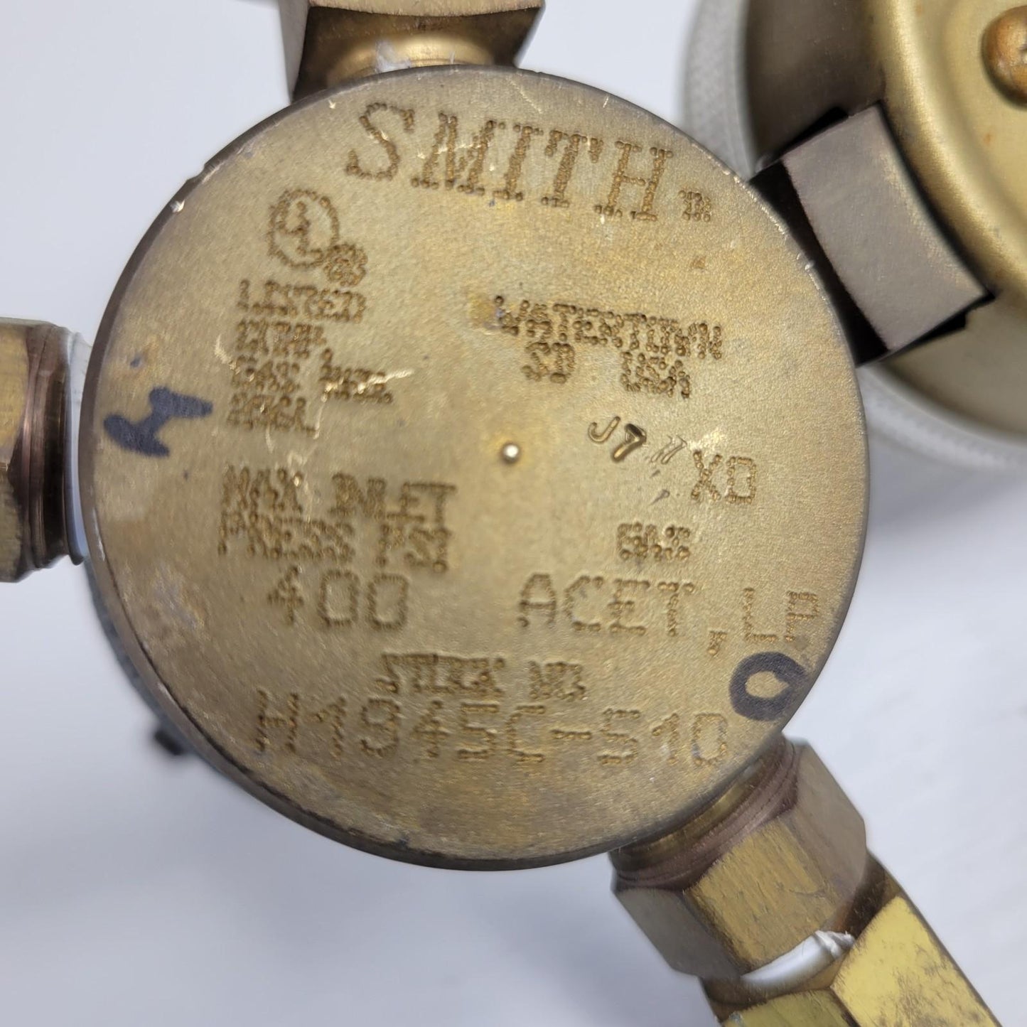 SMITH H1945C-510 Acetylene Gas Regulator For Torching/Welding Brass Construction