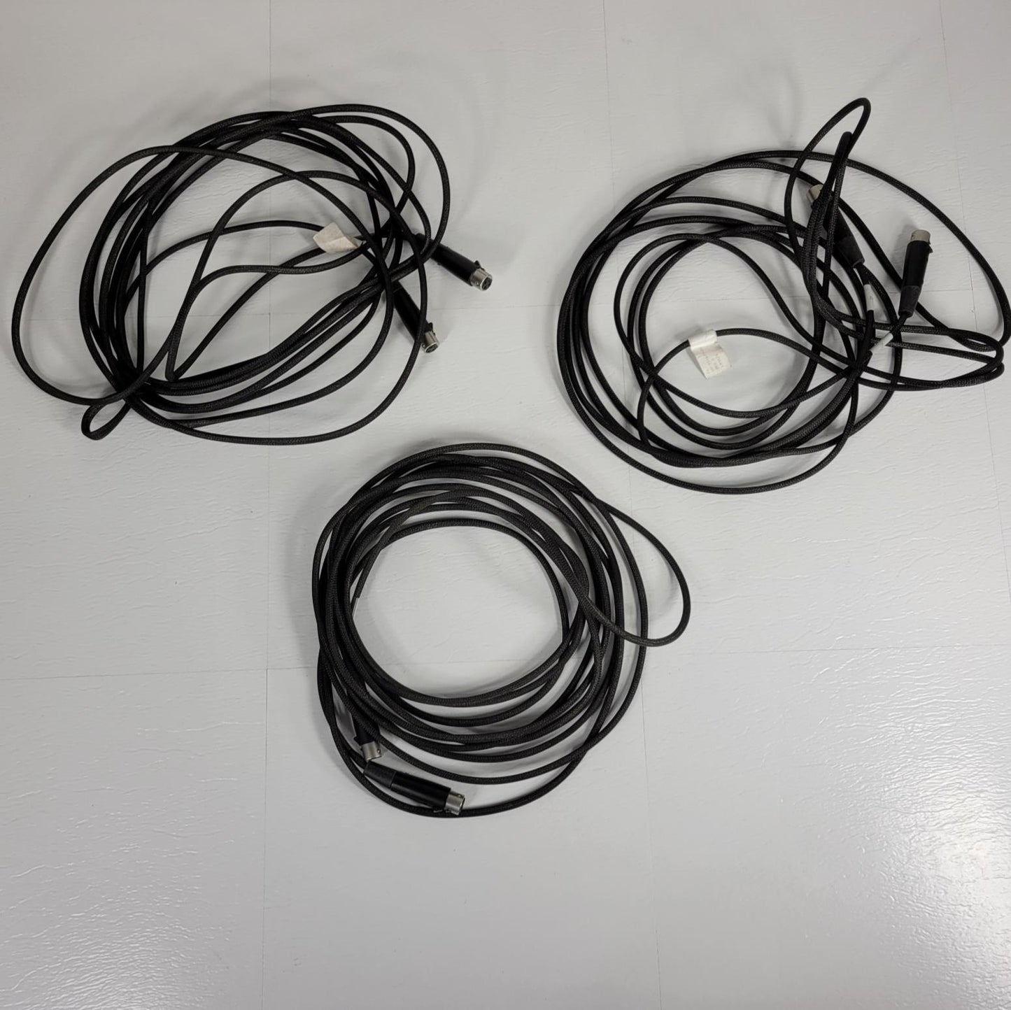 Lot of Three SWITCHCRAFT 231 25' 3-Pin XLR Female To Female Cables For Audio