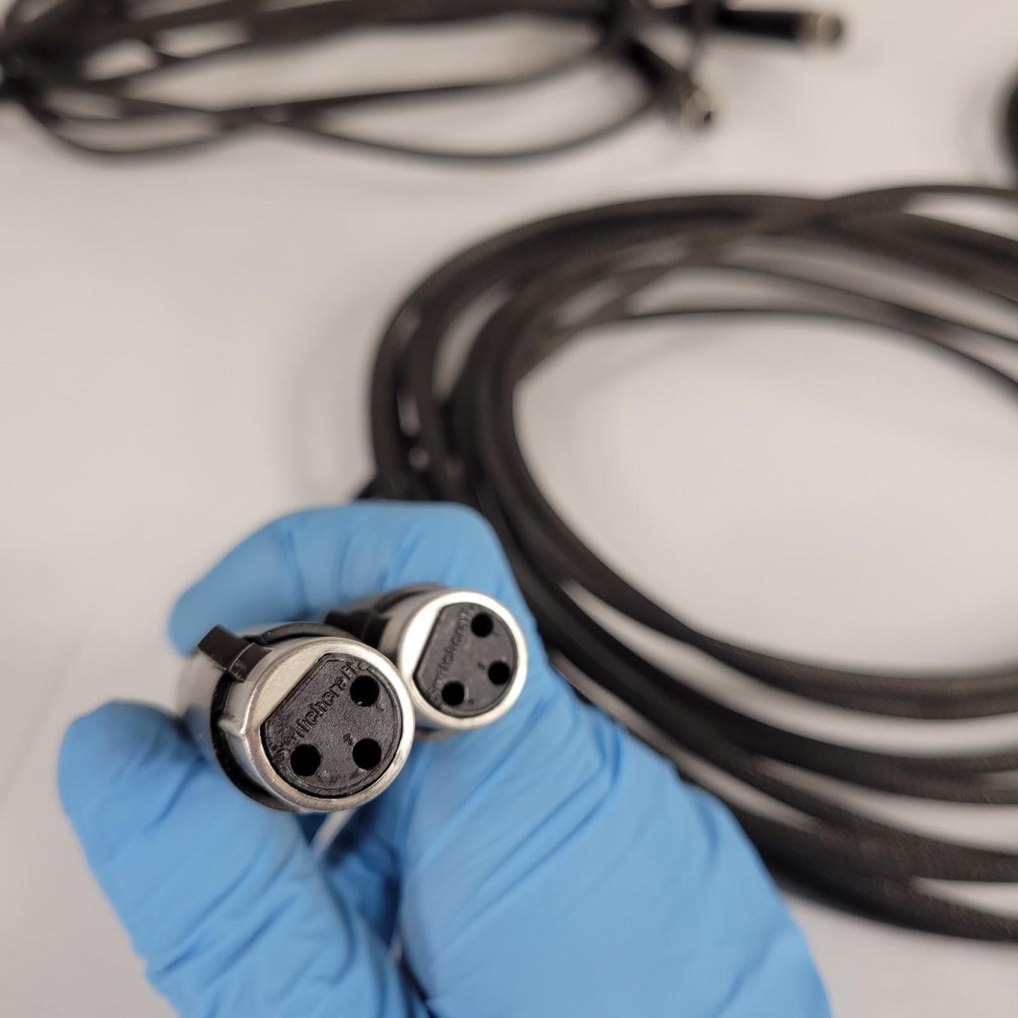 Lot of Three SWITCHCRAFT 231 25' 3-Pin XLR Female To Female Cables For Audio