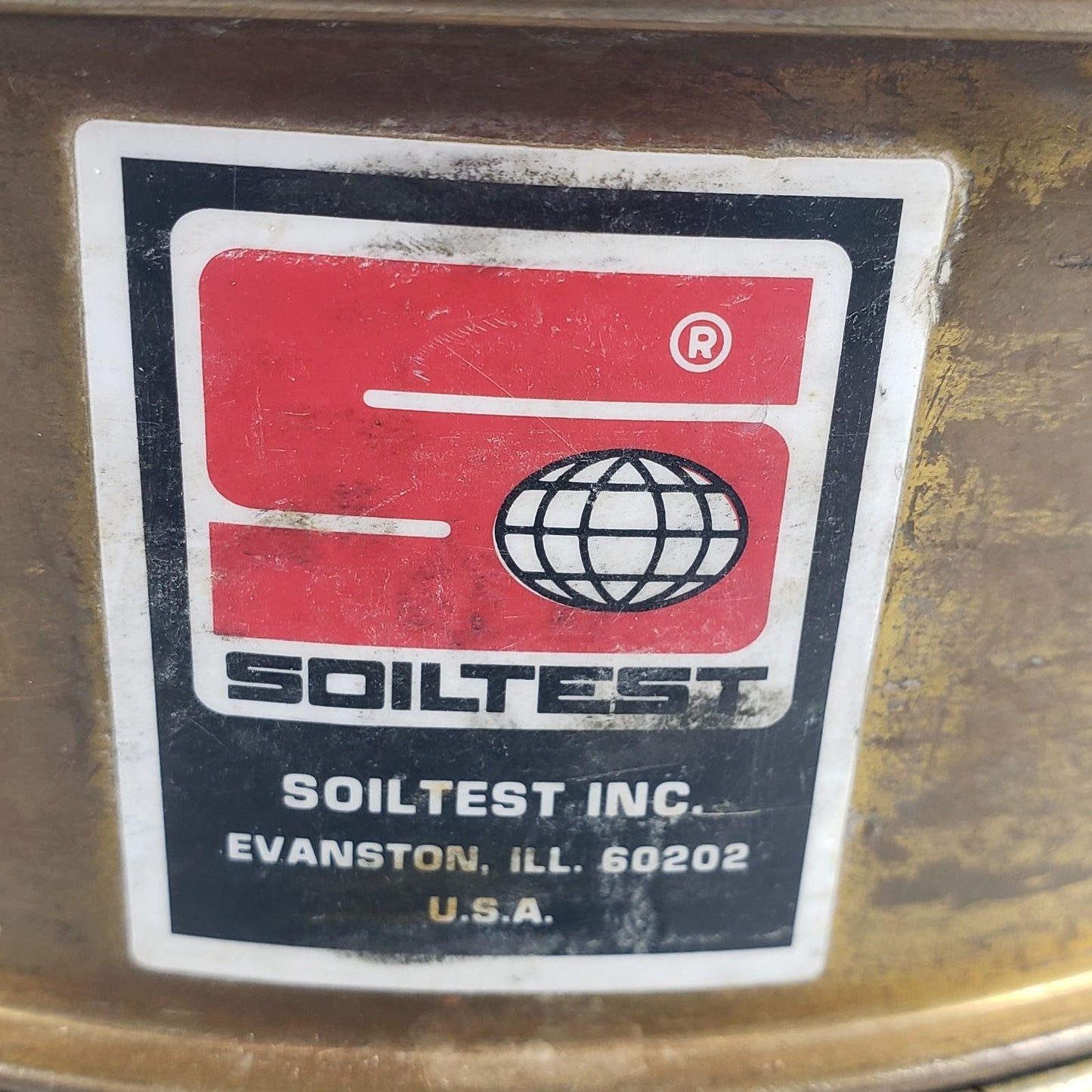 SOILTEST INC. Two 8" Diameter Soil Sieves Brass Material with Lid Bronze Sifter