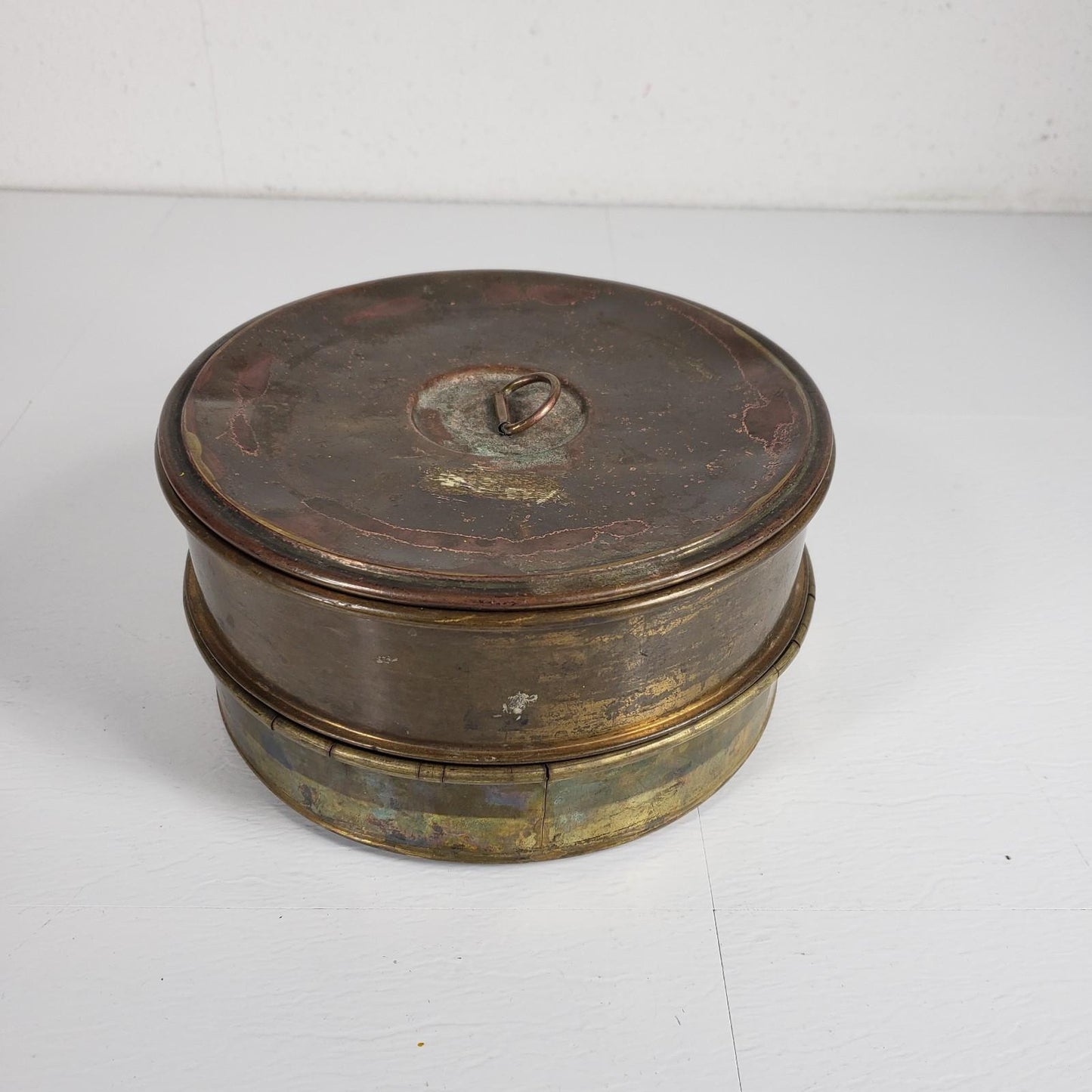 SOILTEST INC. Two 8" Diameter Soil Sieves Brass Material with Lid Bronze Sifter