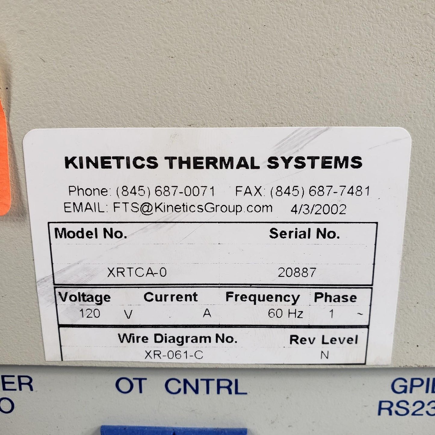 FTS Systems TC-84 Kinetics Air Jet Temperature Controller for Thermal Regulation