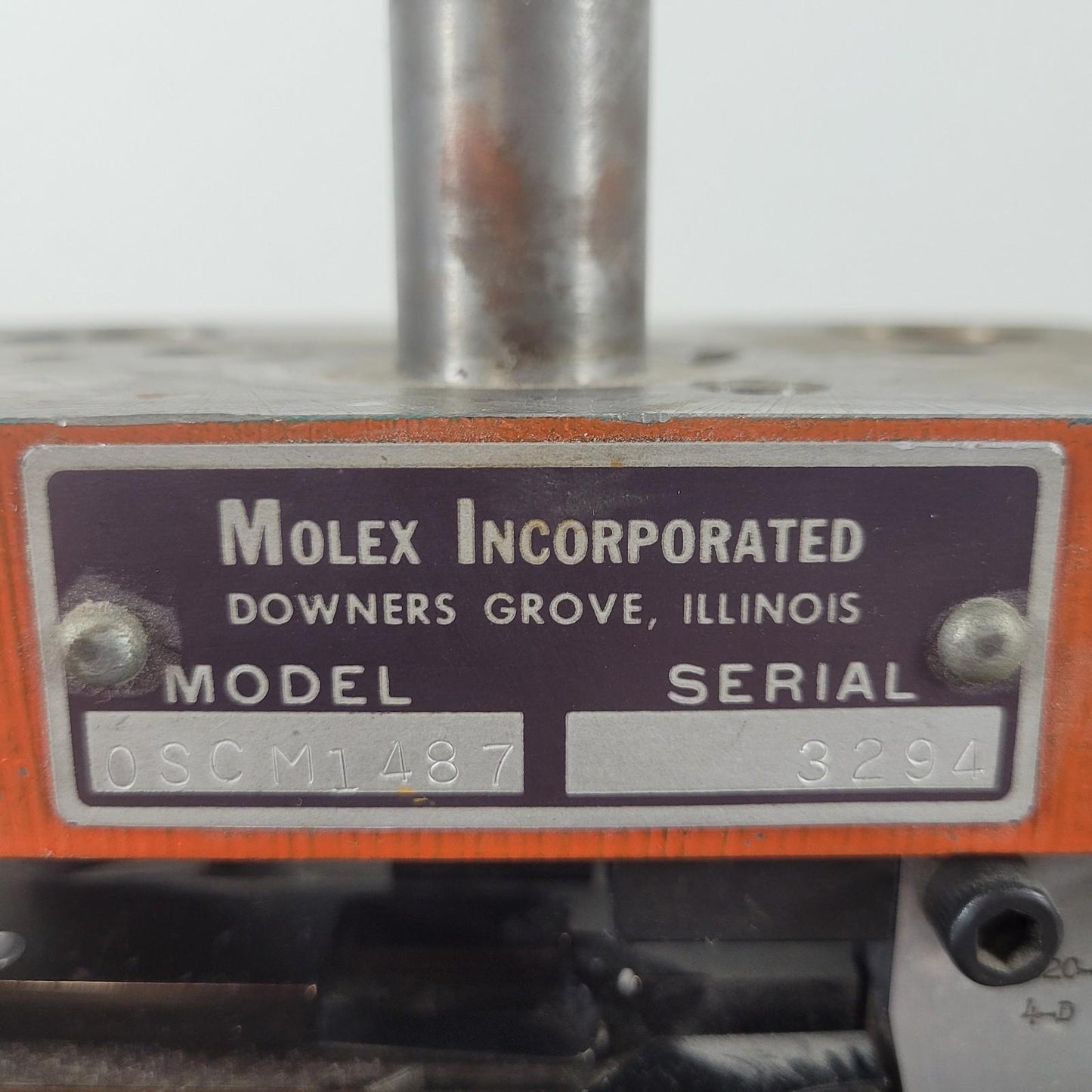 Molex 0SCM1487 Crimp Press Die Applicator Tool w/ Multiple Locator Tool OSCM1487