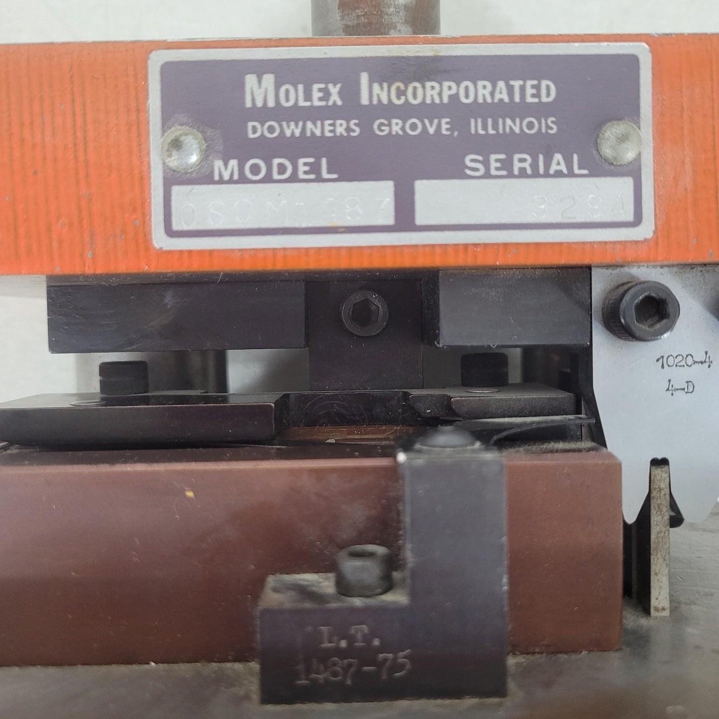 Molex 0SCM1487 Crimp Press Die Applicator Tool w/ Multiple Locator Tool OSCM1487
