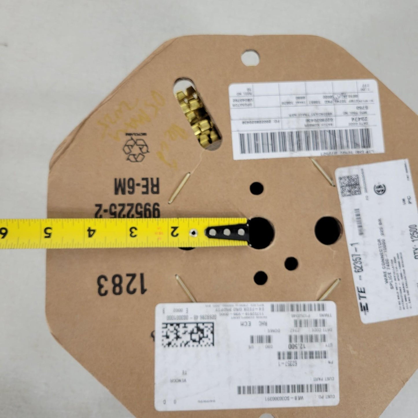 Partial Reel 10000 Count- TE Connectivity 62357-1 Wire Connector Thru Splice
