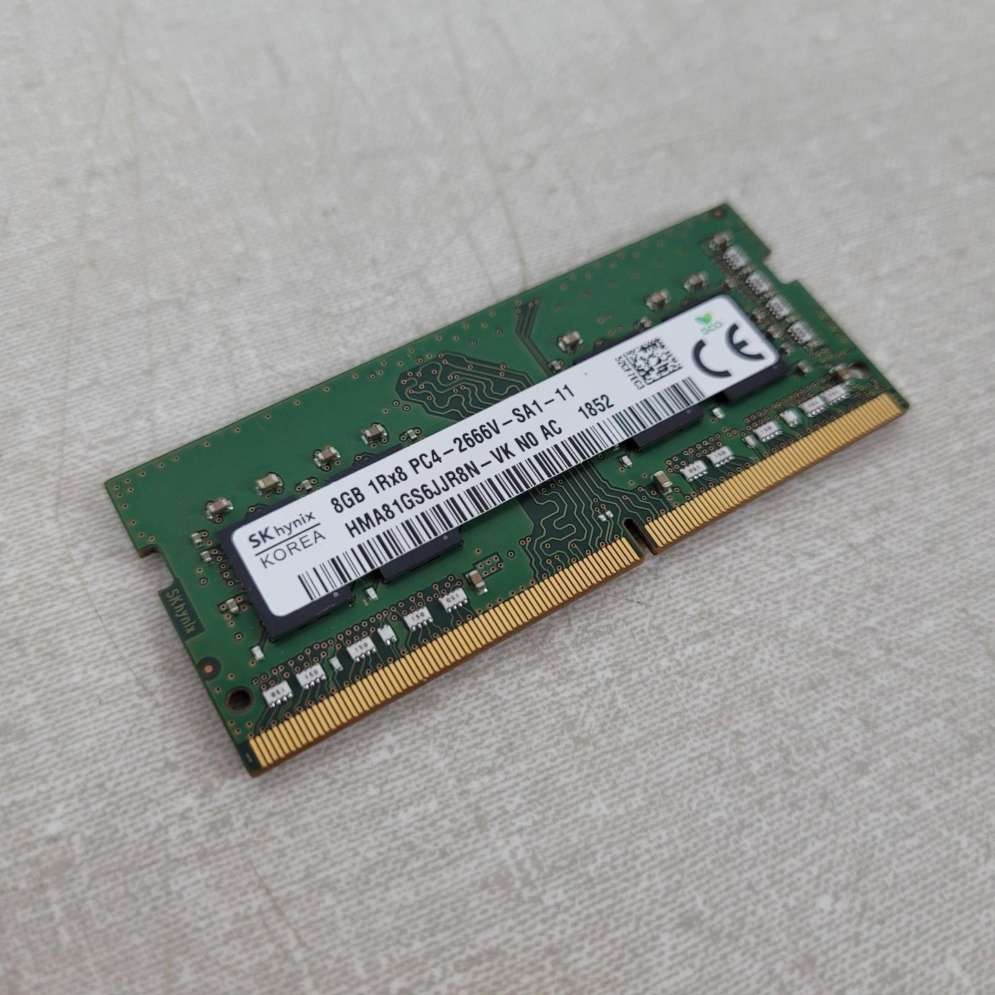 10 STICKS Hynix HMA81GS6JJR8N-VK Laptop RAM Memory 8GB PC4-2666V DDR4 CA612