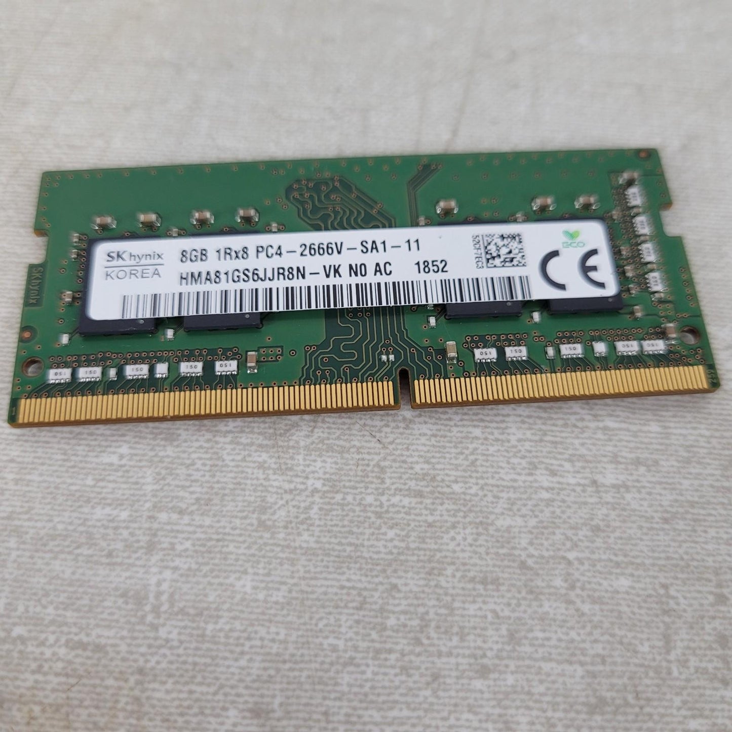 10 STICKS Hynix HMA81GS6JJR8N-VK Laptop RAM Memory 8GB PC4-2666V DDR4 CA612