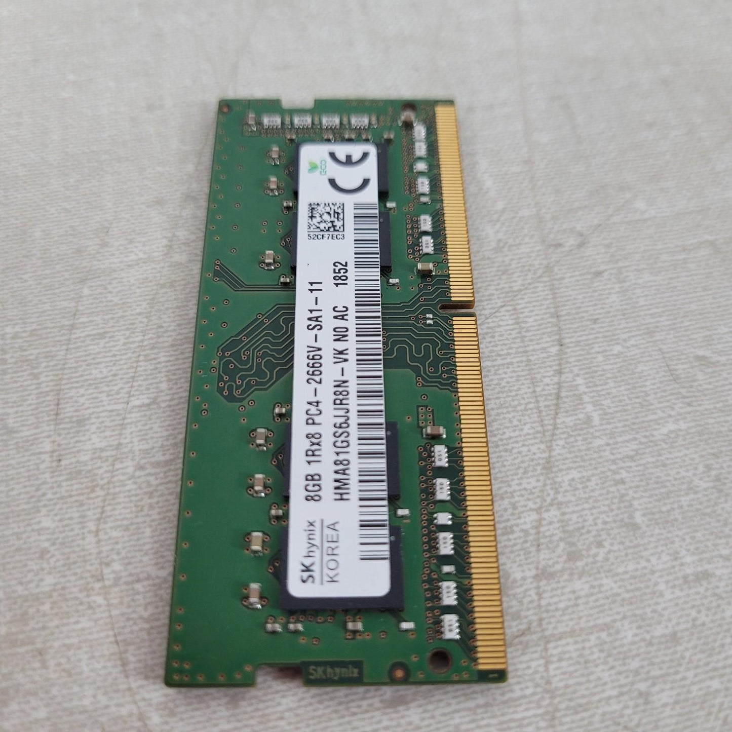 10 STICKS Hynix HMA81GS6JJR8N-VK Laptop RAM Memory 8GB PC4-2666V DDR4 CA612
