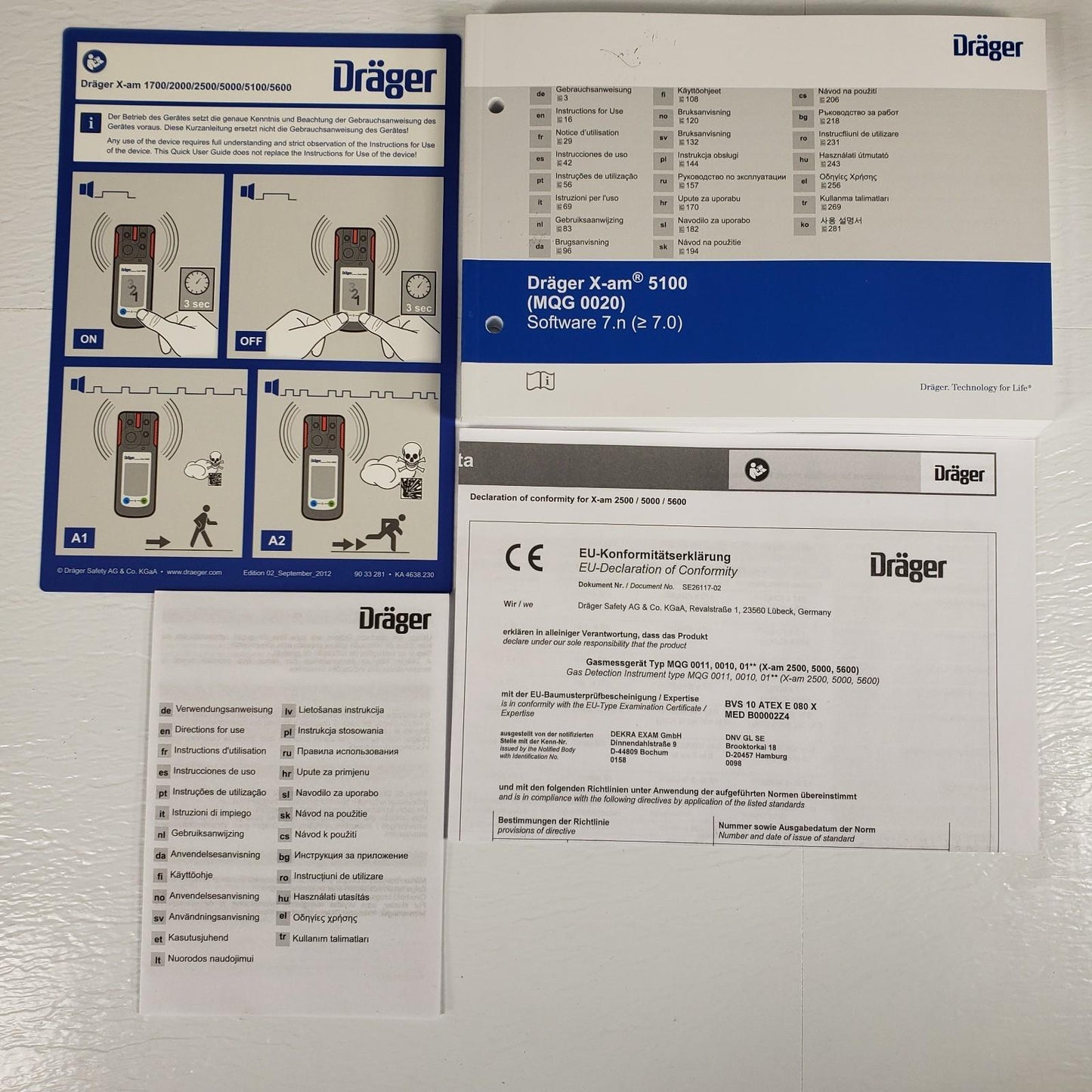 TESTED Dräger X-am 5100 Portable Single-gas Detector For H2O2 HF HCL & Hydrazine