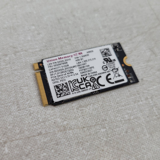 Union Memory 512GB PCIe Gen4 x4 NVMe M.2 2280 SSD AM630 Solid State Drive