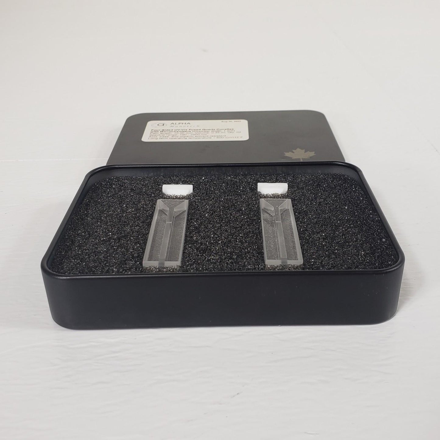 Alpha Nanotech Four Sided UV-Vis Fused Quartz Cuvettes w/ Microchambers 1mm