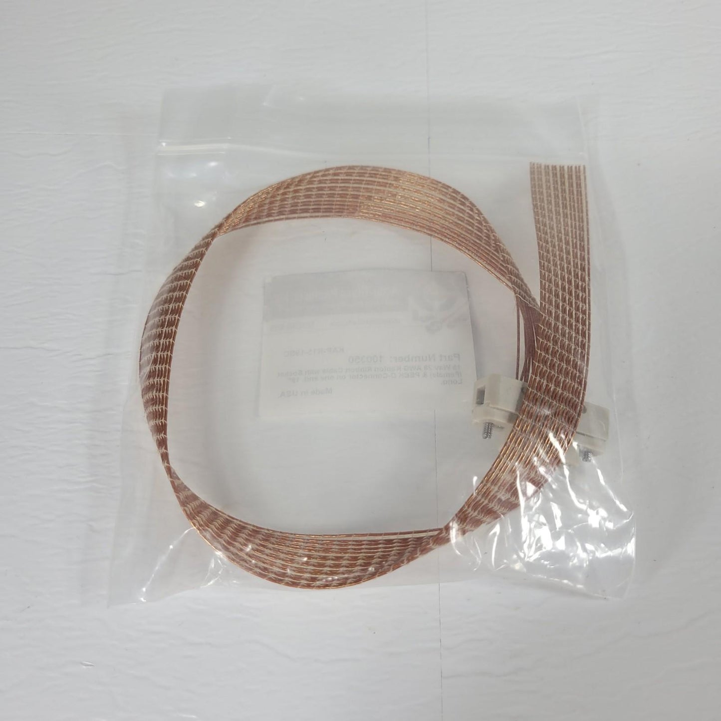Accu-Glass 100350 15-Wire UHV High Vacuum Kapton Ribbon Cable w/ DB-15 19" Long