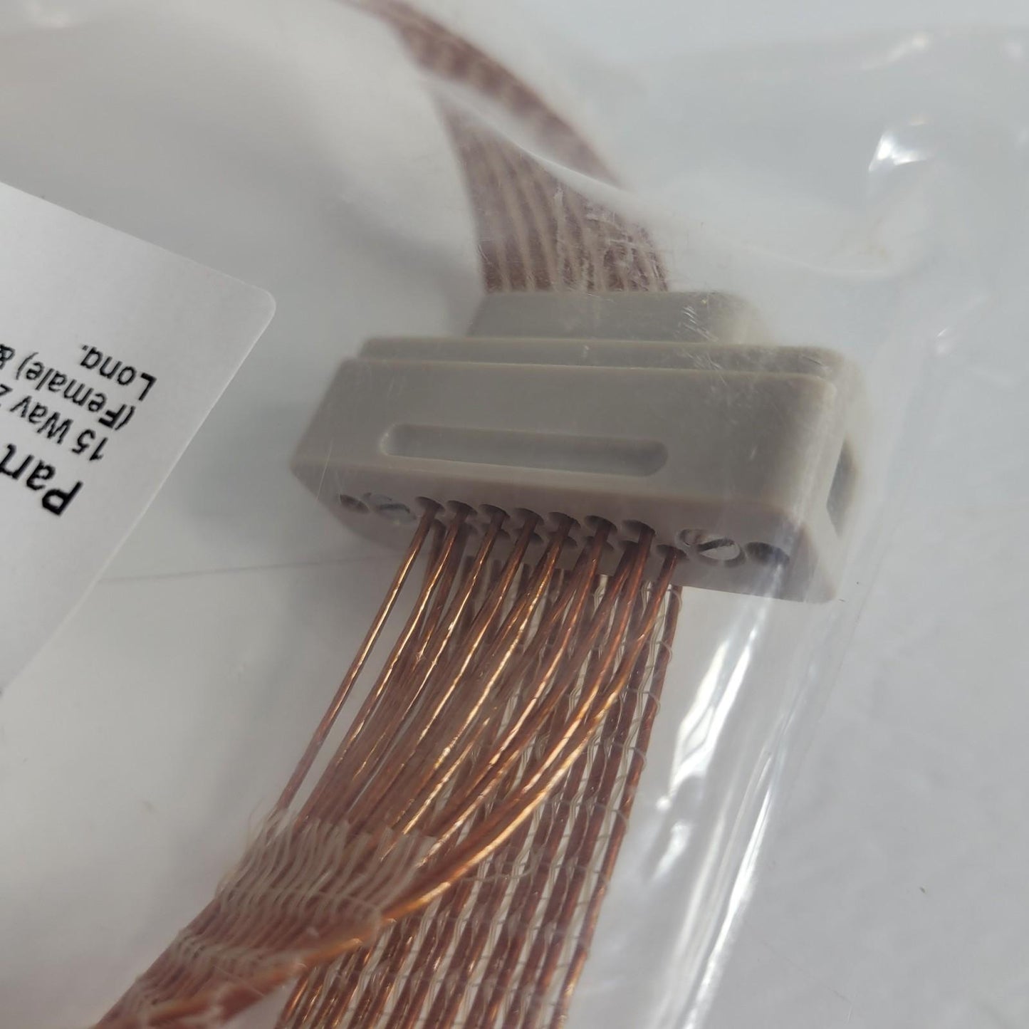 Accu-Glass 100350 15-Wire UHV High Vacuum Kapton Ribbon Cable w/ DB-15 19" Long