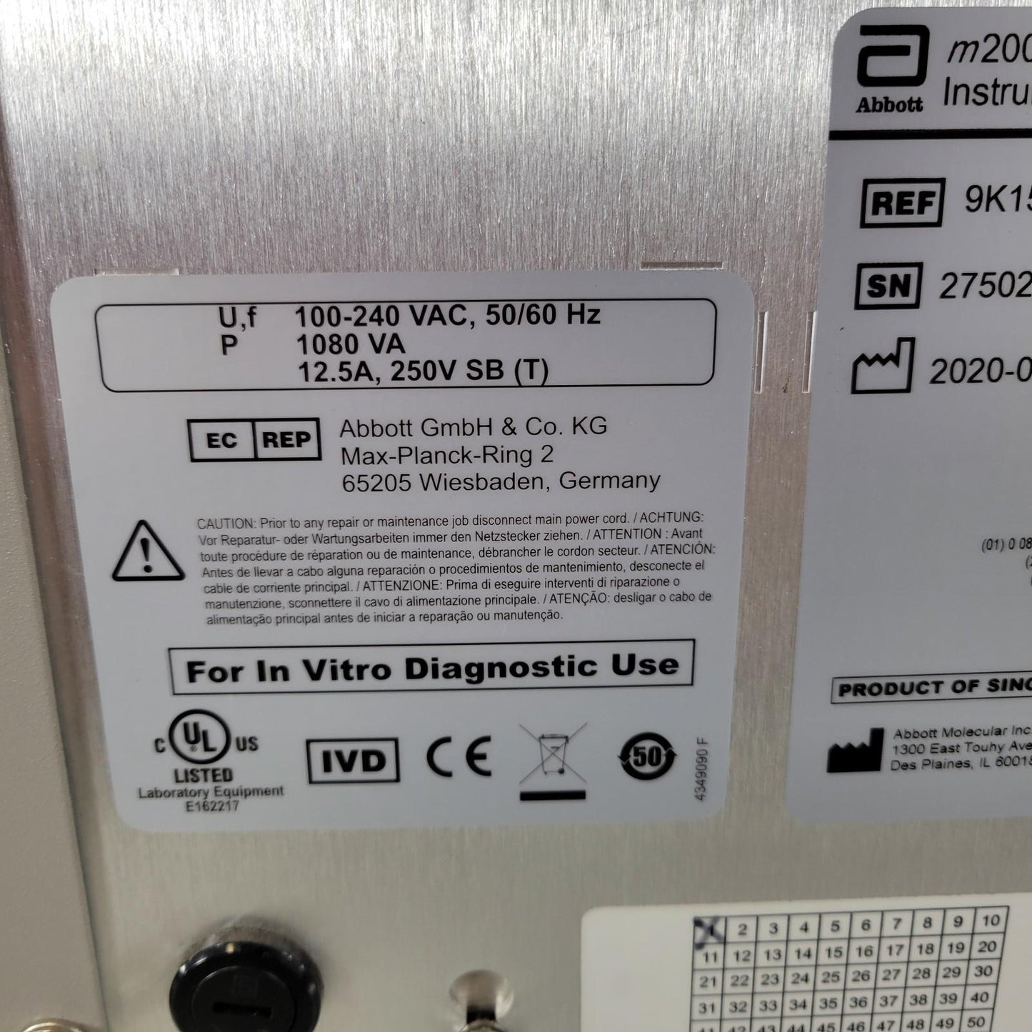 TESTED WORKS- Abbott 9K15-01 m2000rt Real Time PCR Diagnostic DNA/RNA Detector