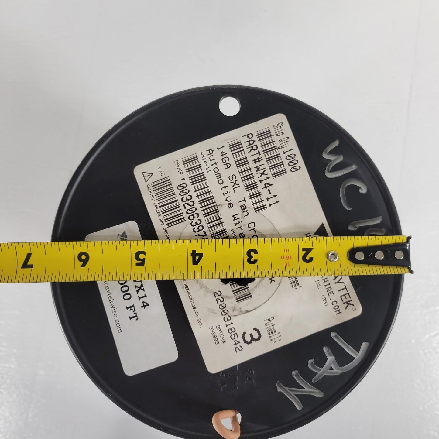 Partial Reel 370ft Waytek WX14-11 SXL Tan Cross-Link Automotive Wire 14GA