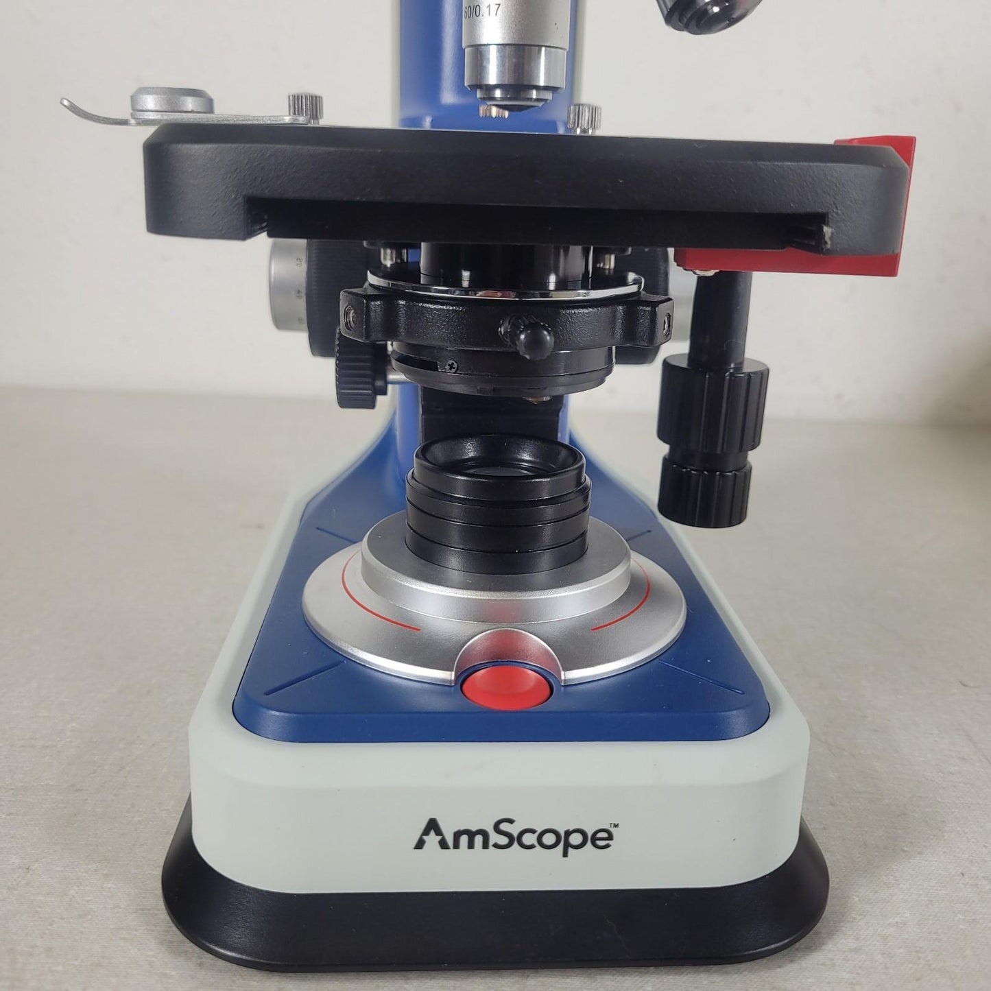 AmScope B120C-R 40X-1000X Mag Upright Compound Microscope - Missing one Eyepiece