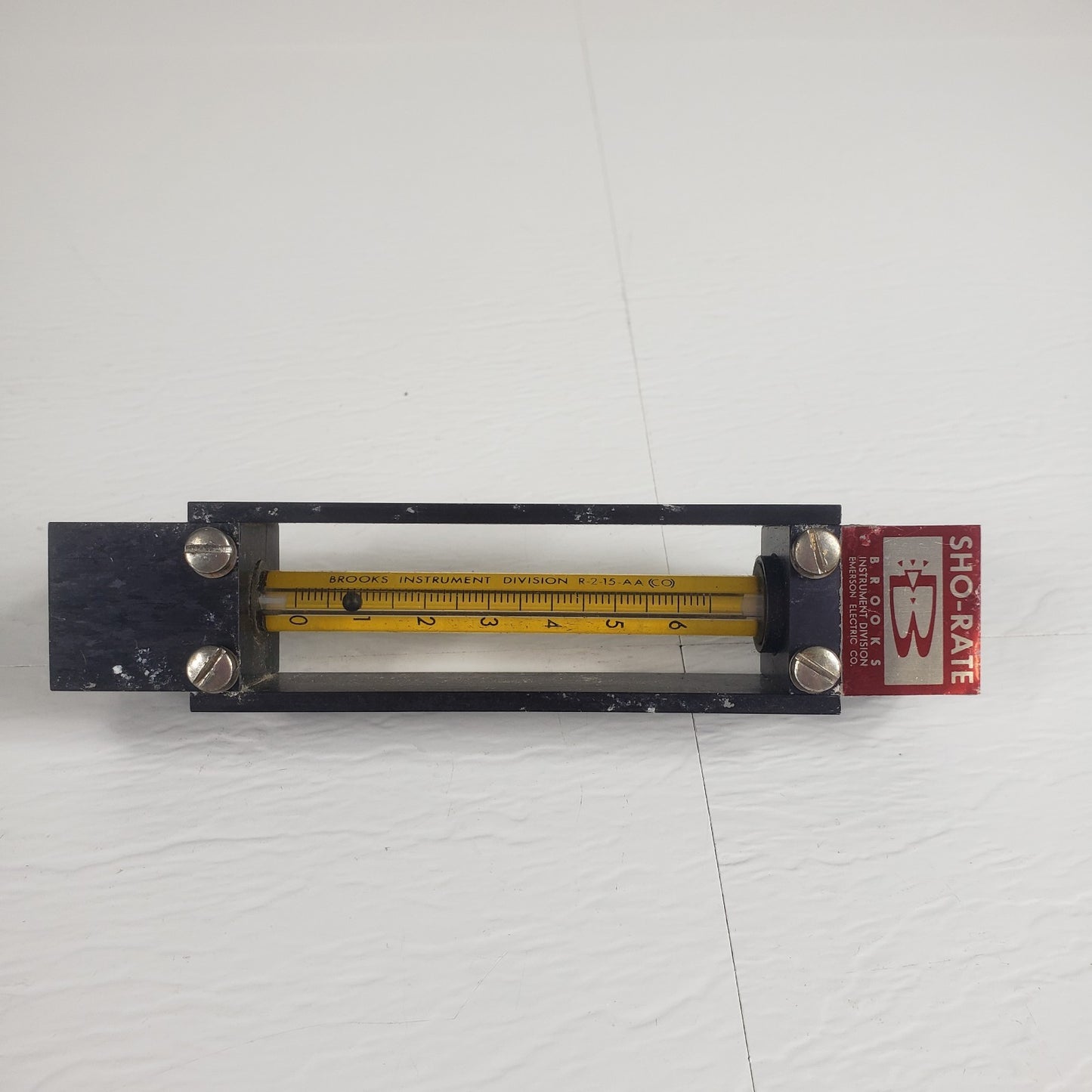 SHO-RATE R-2-15-AA (CO) Fluid Gas Flow Meter 0-6 Brooks Instrument Division