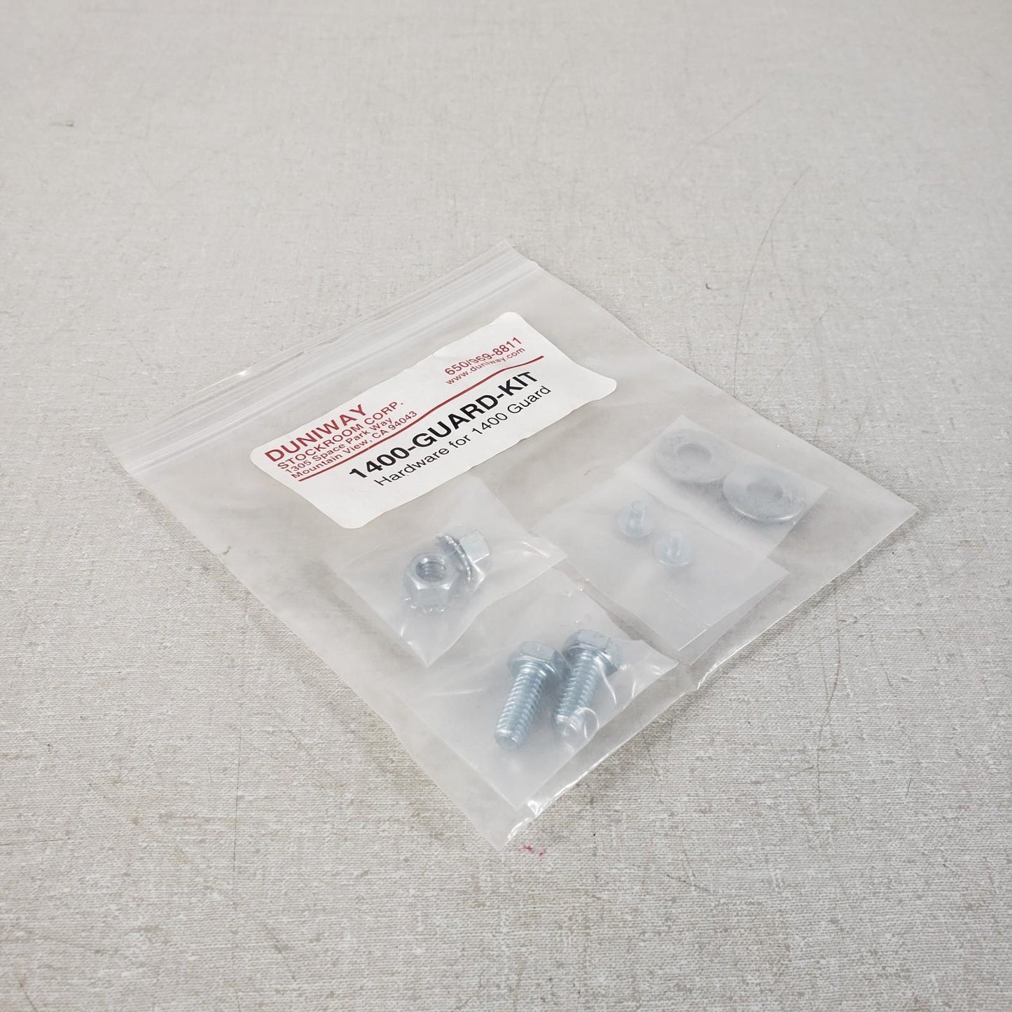 DUNIWAY STOCKROOM CORP. 1400-GUARD-KIT Vacuum Pump Hardware Part Kit Nuts Bolts