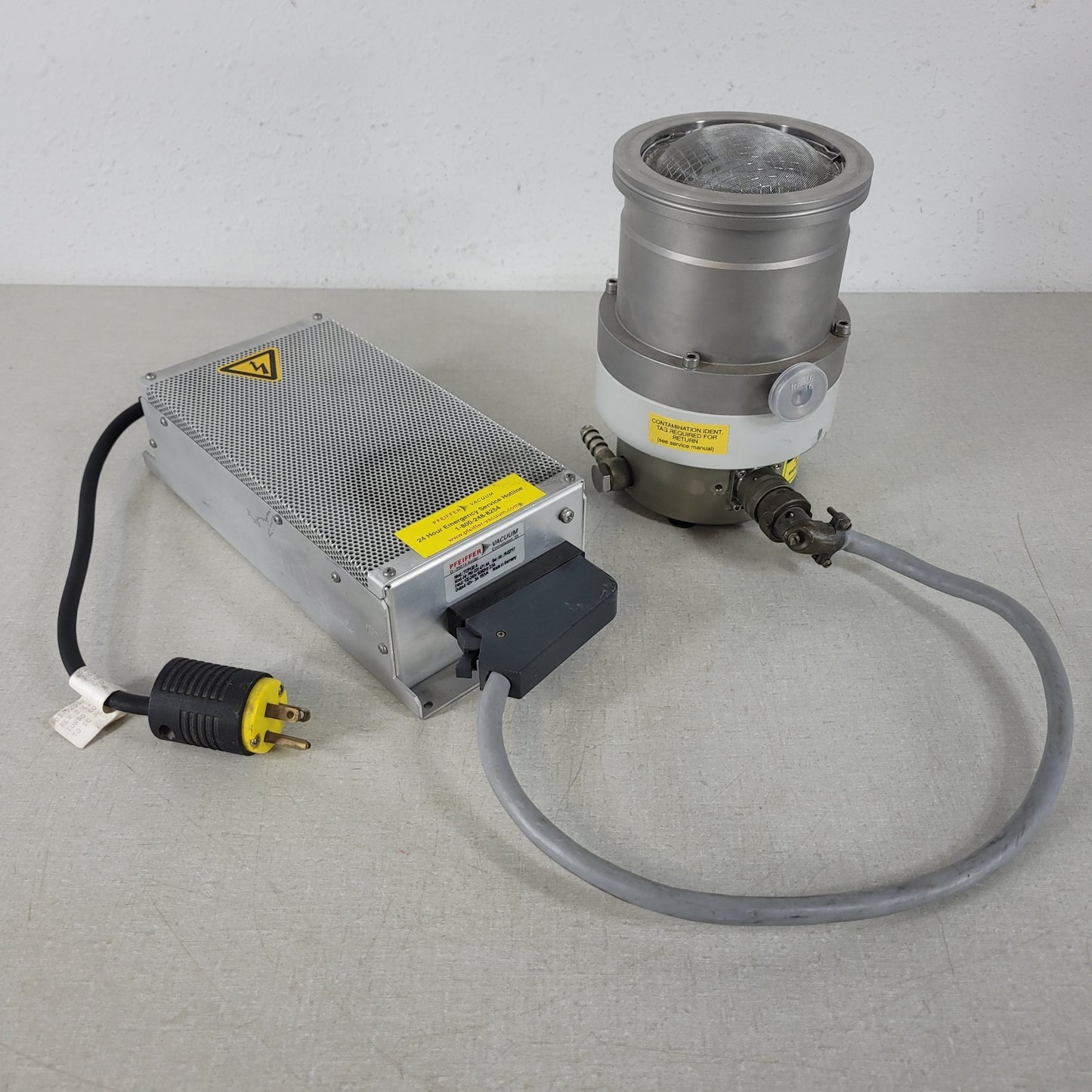 TESTED to E-7 Torr: Pfeiffer TPH240 Turbo Vacuum Pump ISO100 TCP120A Controller