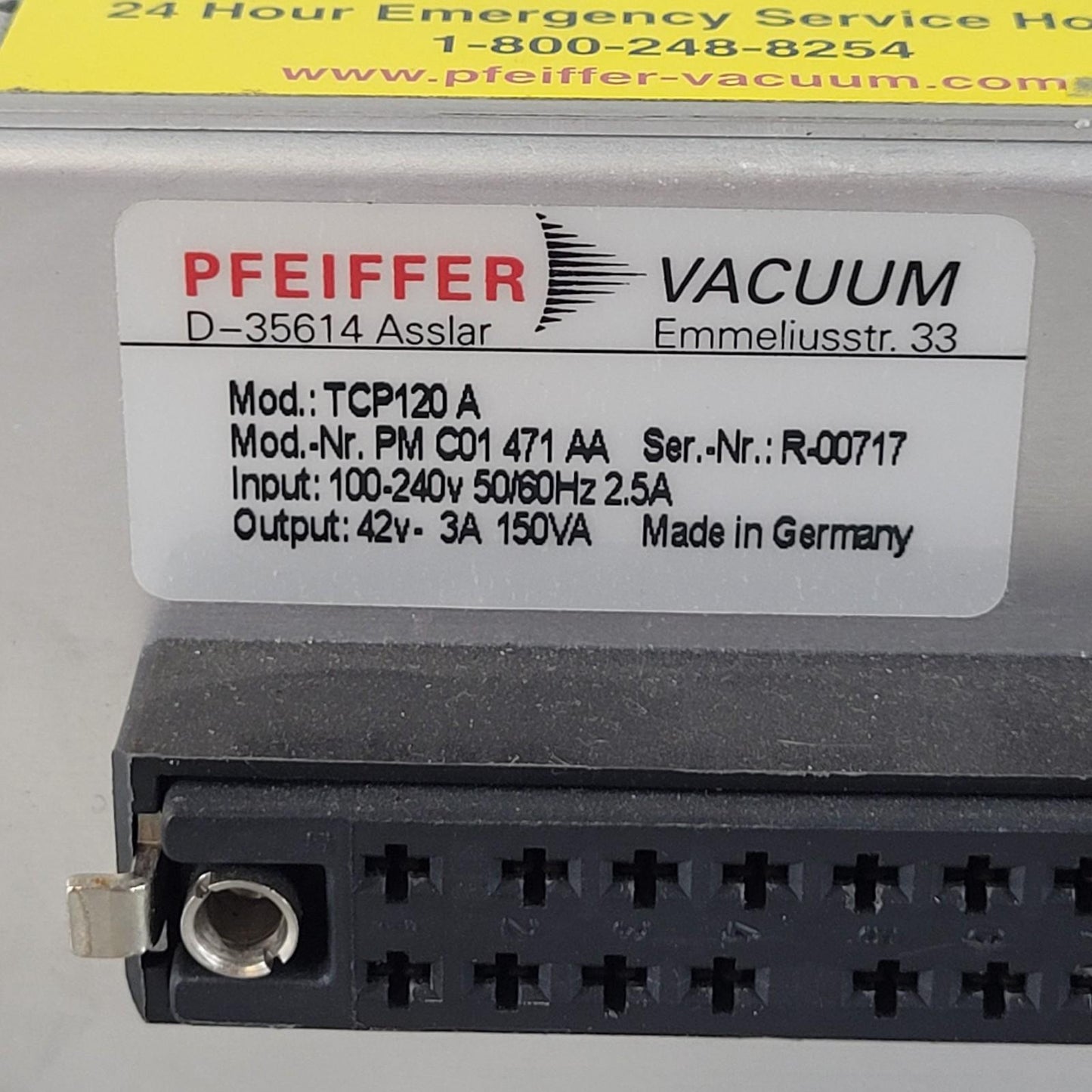 TESTED to E-7 Torr: Pfeiffer TPH240 Turbo Vacuum Pump ISO100 TCP120A Controller