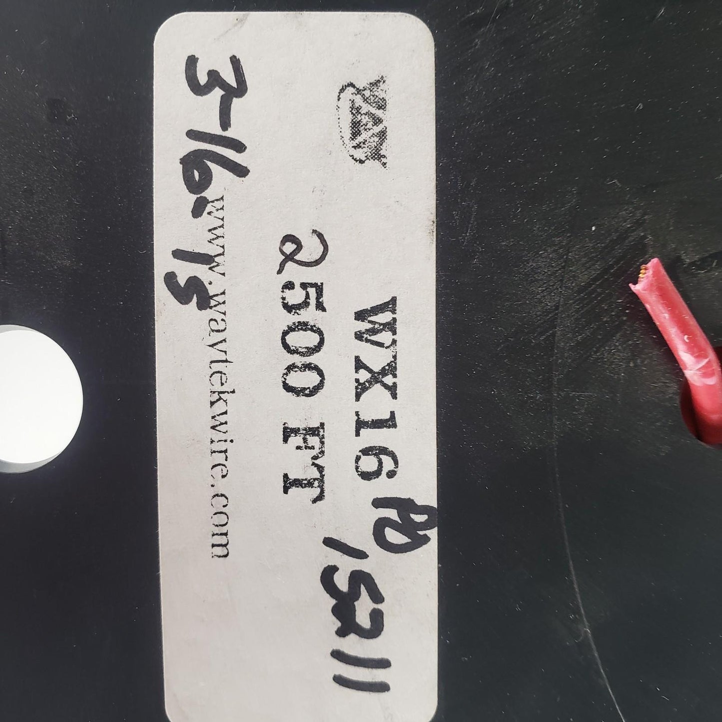 Partial Reel 800ft Waytek WX16-2 SXL Red & White Cross-Link Automotive Wire 16GA