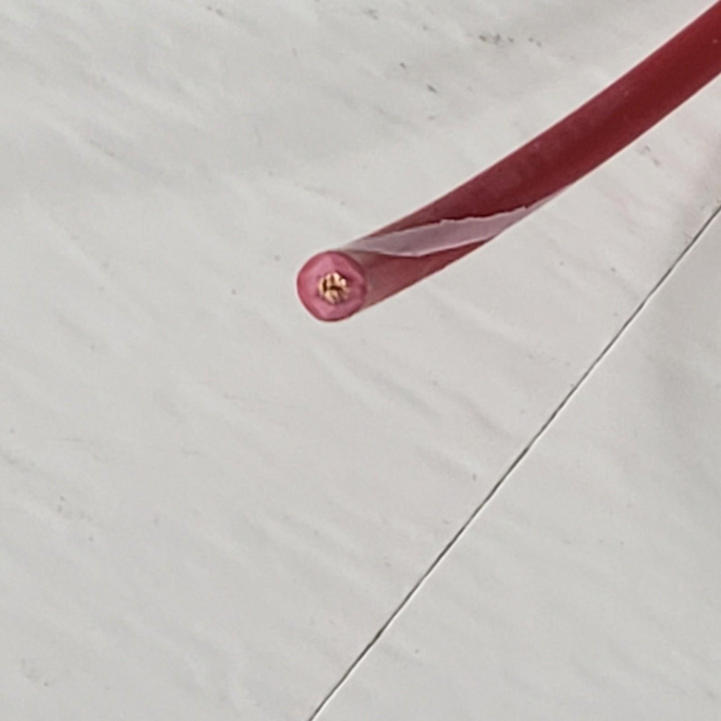 Partial Reel 800ft Waytek WX16-2 SXL Red & White Cross-Link Automotive Wire 16GA