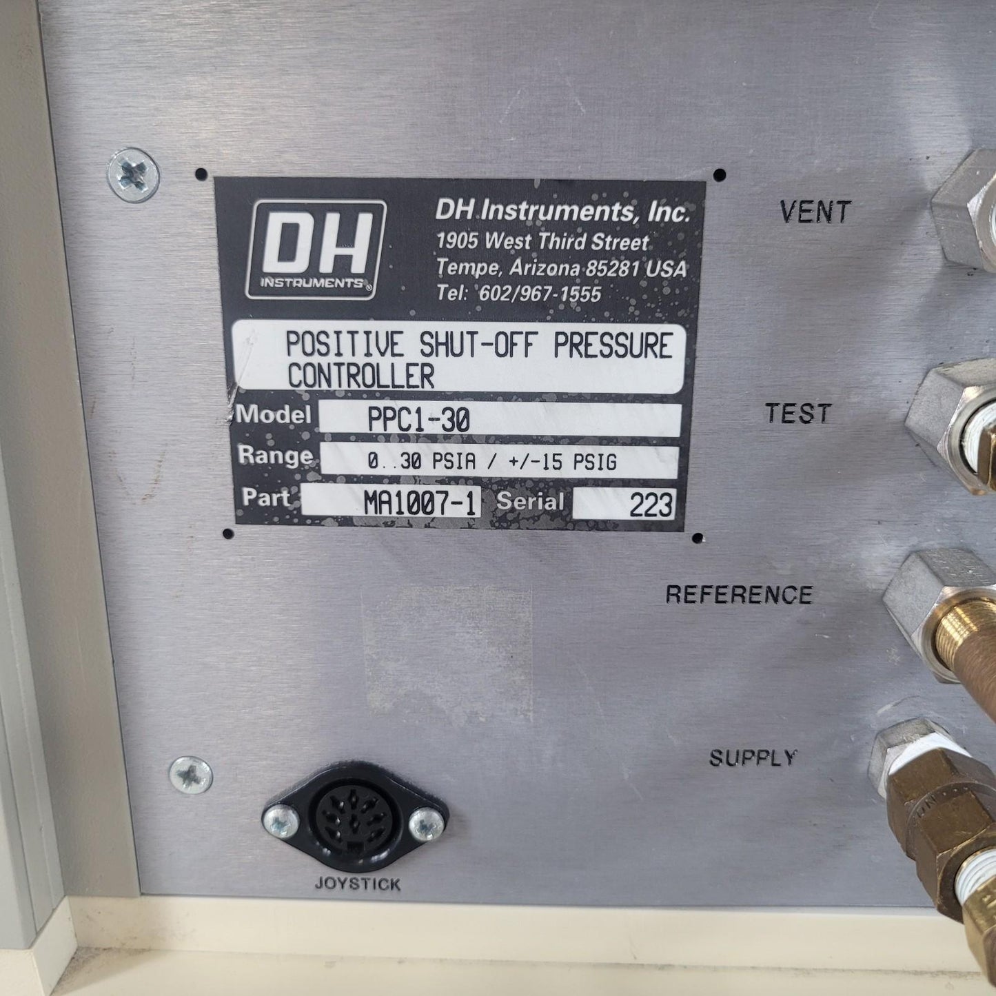 TESTED: DH Instruments PPC1-30 Pressure Controller PPCI Vacuum-30PSIA Calibrator