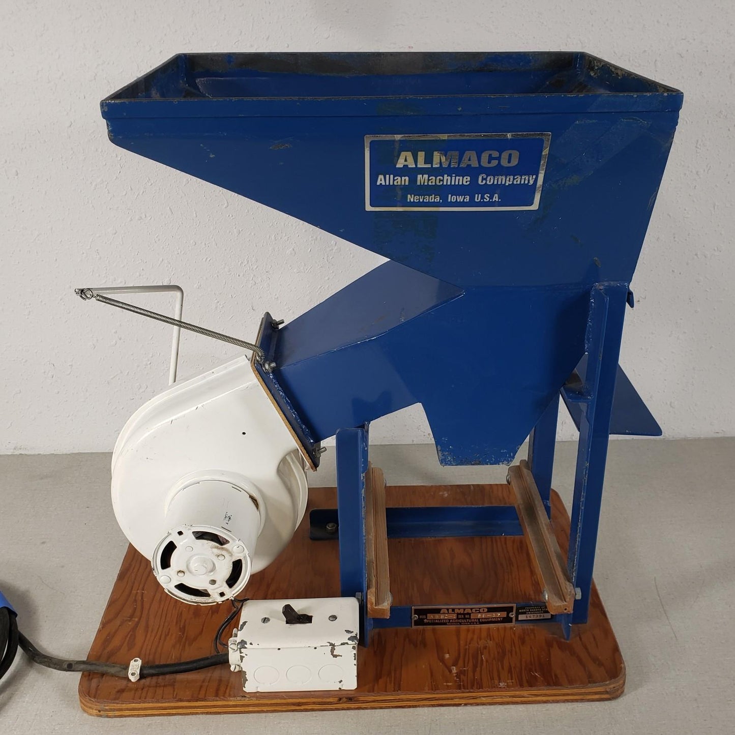 ALMACO ABSC-1 Air Blast Seed Cleaner Bench Top Tested Working Grain Research Lab