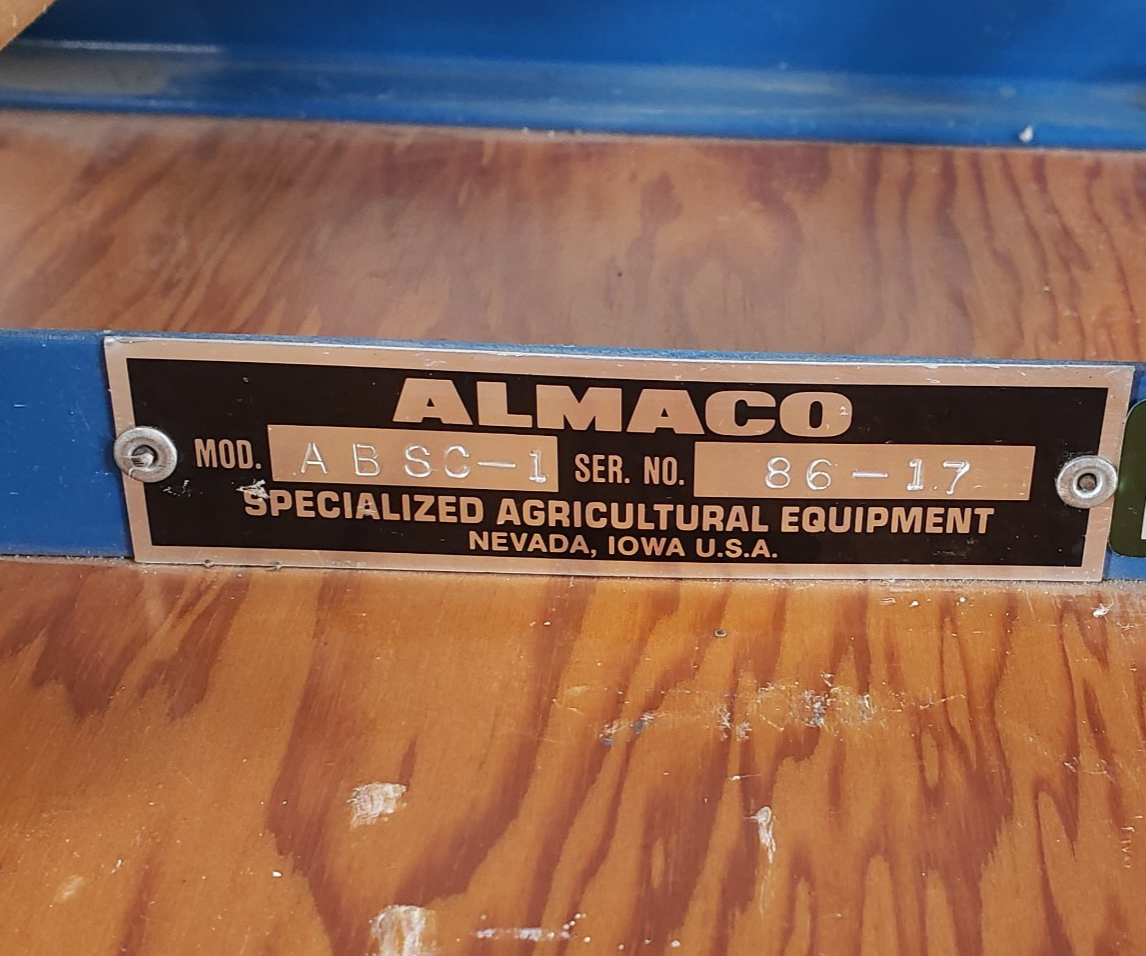 ALMACO ABSC-1 Air Blast Seed Cleaner Bench Top Tested Working Grain Research Lab