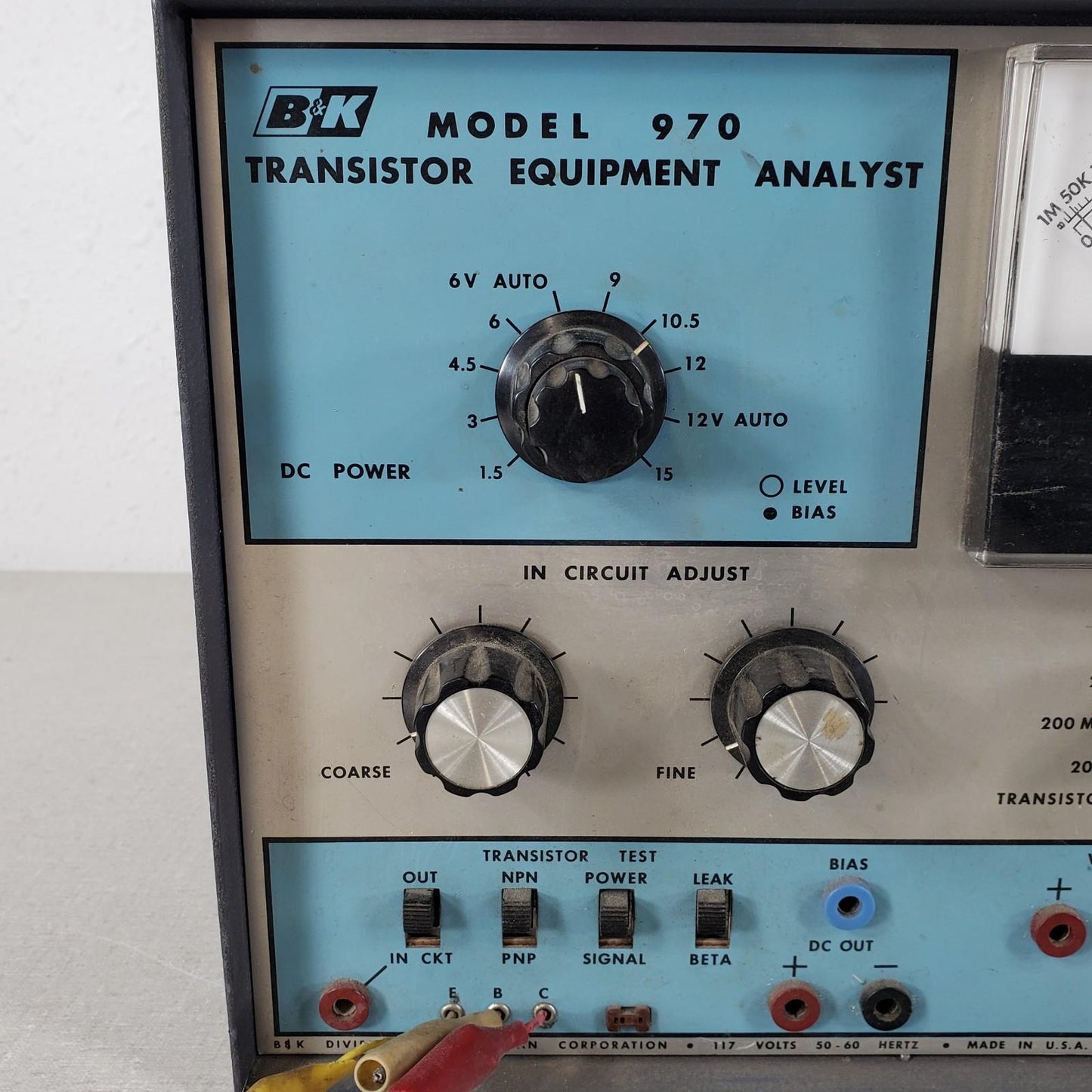 B&K Dynascan 970 Vintage Transistor Equipment Analyst with Instruction Manual