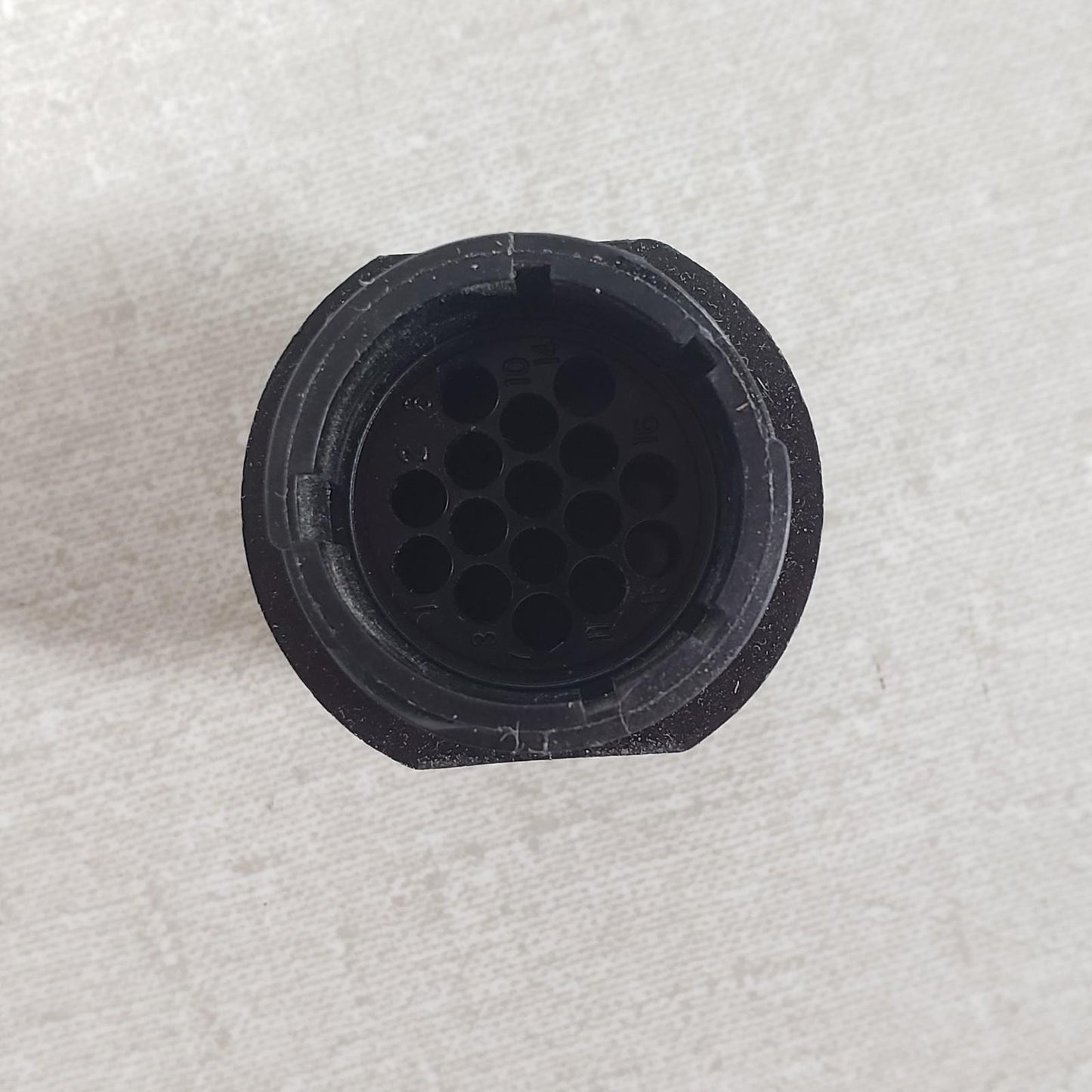2-Pack AMP 206036-3 16-Position Circular Connector Receptacle Free Hanging