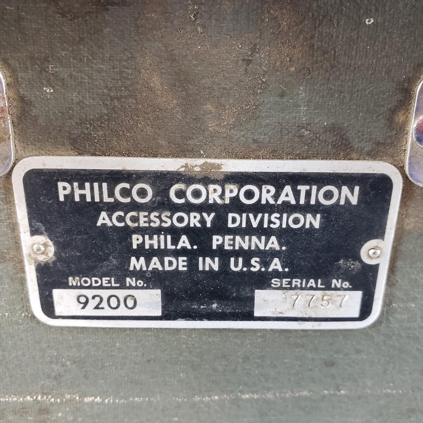 Vintage PHILCO 9200 Vacuum Tube Tester with Original Instructions