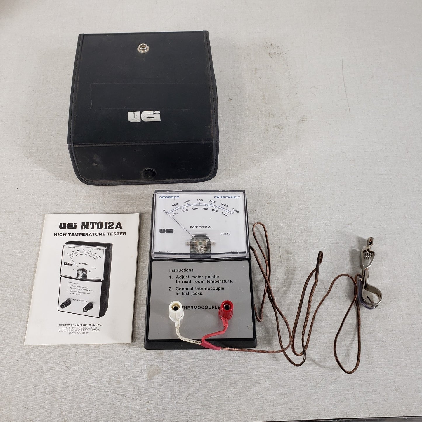 UEI MTO12A High Temperature Tester 0-1200 Fahrenheit with Original Instructions