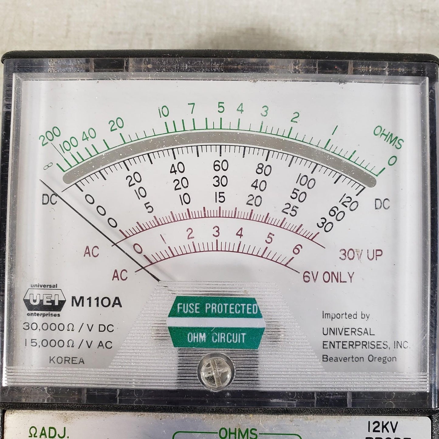 UEI M110A DC High Precision Analog Volt Meter For HVAC/R