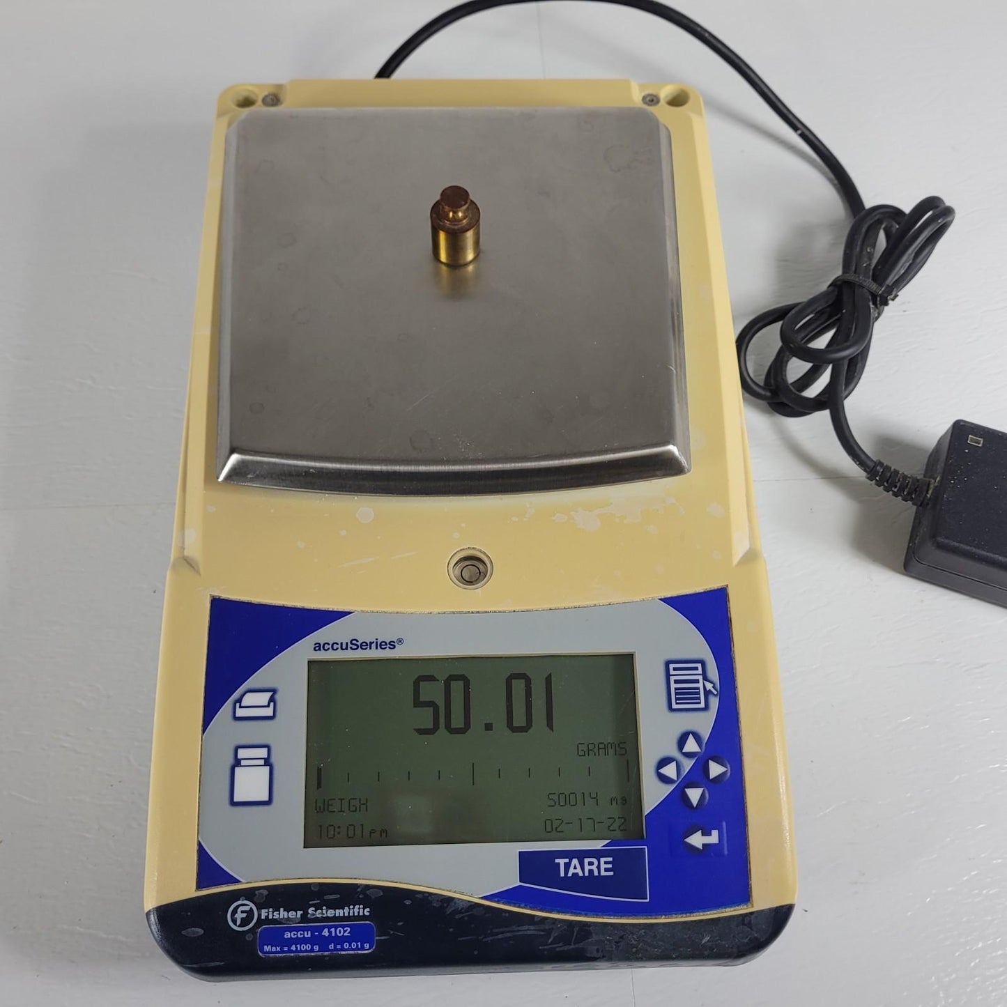 TESTED Fisher Scientific accuSeries ACCU-4102 Lab Precision Scale 4100g Balance