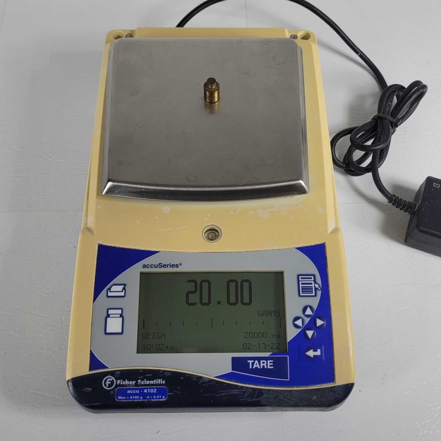 TESTED Fisher Scientific accuSeries ACCU-4102 Lab Precision Scale 4100g Balance