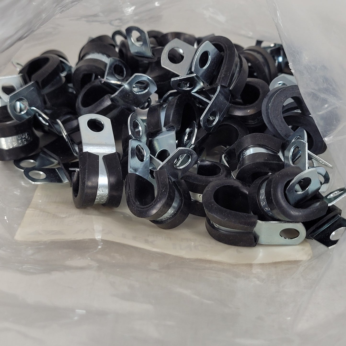 Qty. 30 UMPCO S325G6 3/8" Rubber Cushioned Plated Steel Cable Clamp Ref. # 25106